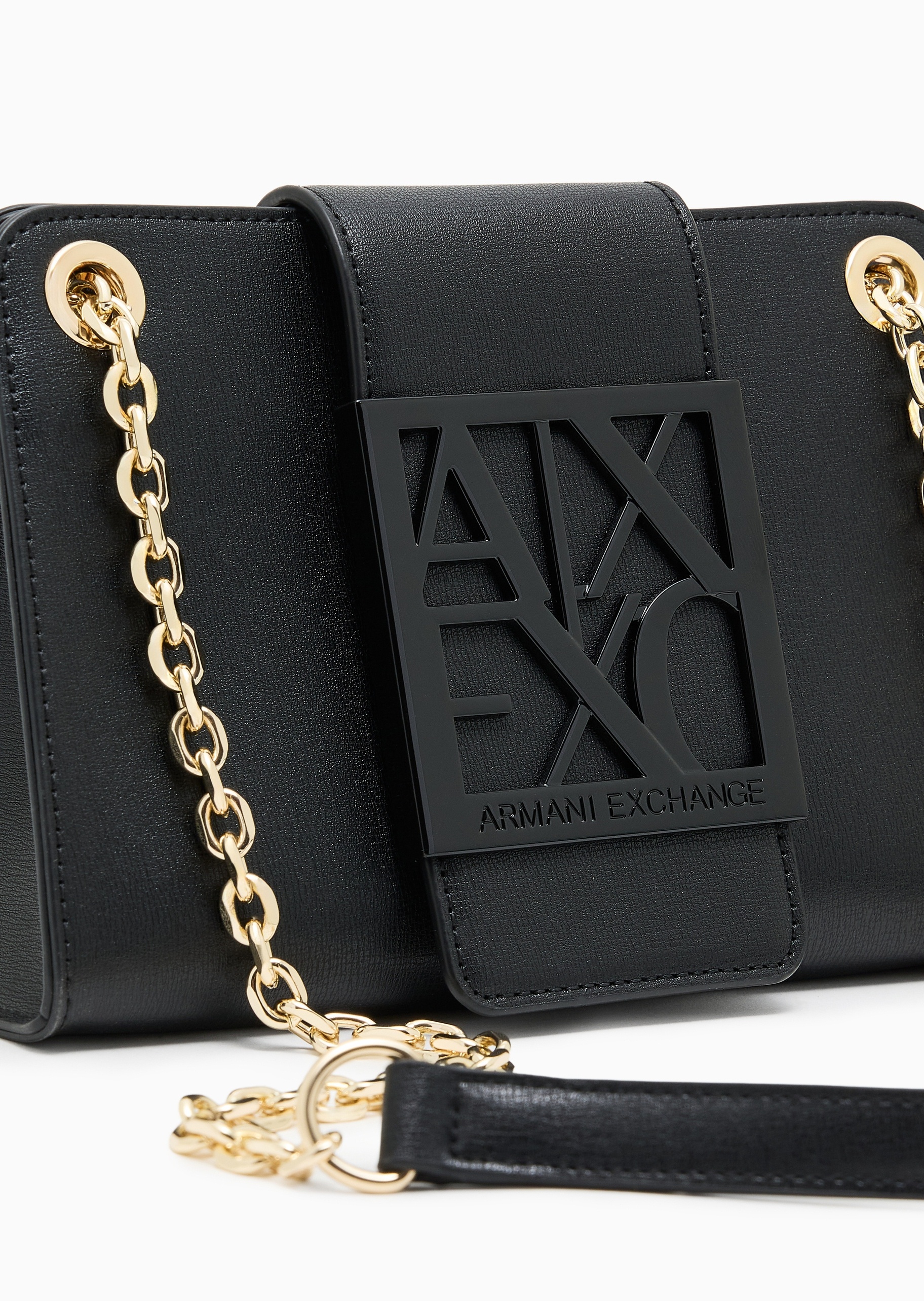 ARMANI EXCHANGE 女士磁扣三角形链条单肩斜挎迷你包