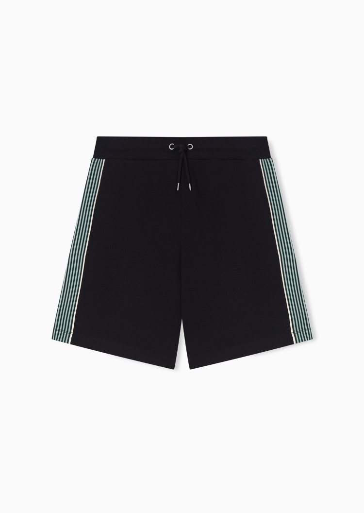 EA7 男士系带腰直筒运动百慕大短裤