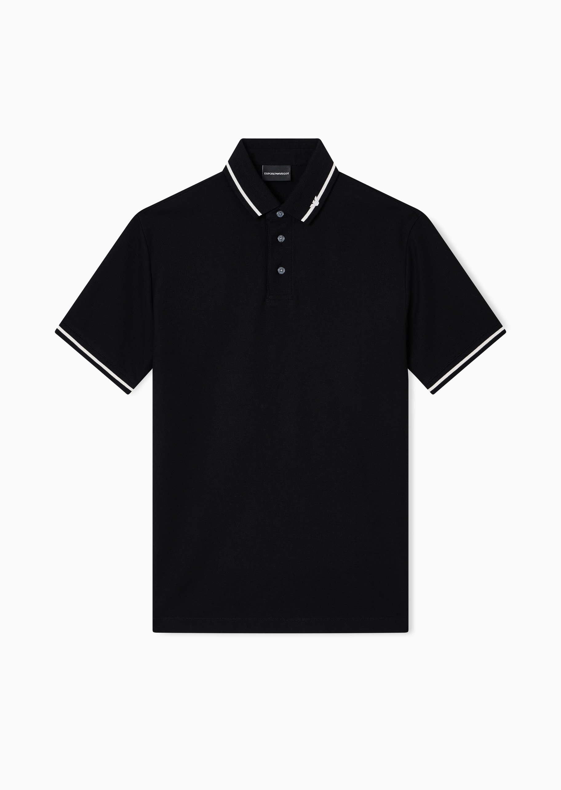 Emporio Armani 男士珠地全棉短袖翻领Polo衫