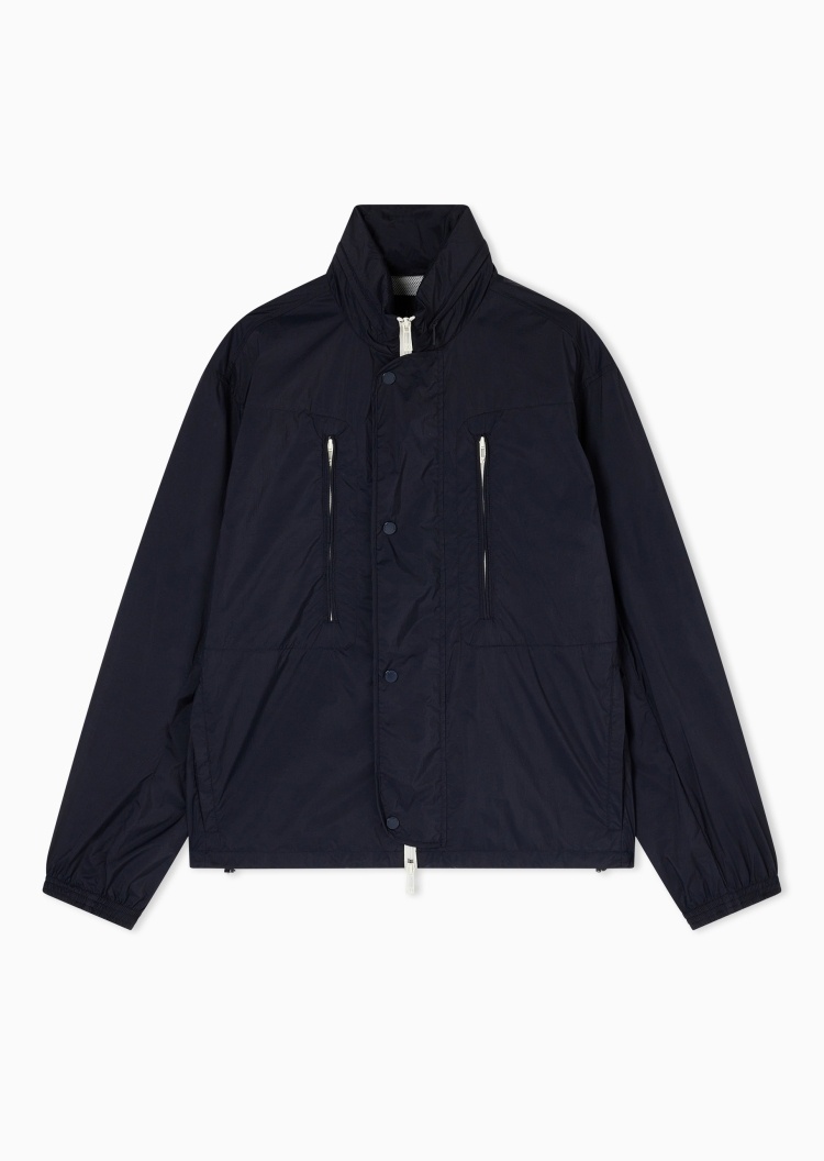 ARMANI EXCHANGE 男士长袖可收纳连帽双层门襟休闲夹克