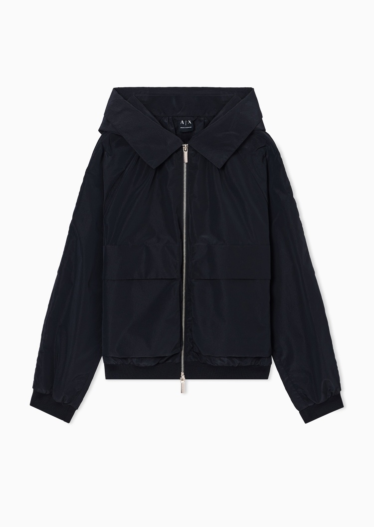 ARMANI EXCHANGE 女士长袖连帽插肩拉链门襟休闲夹克