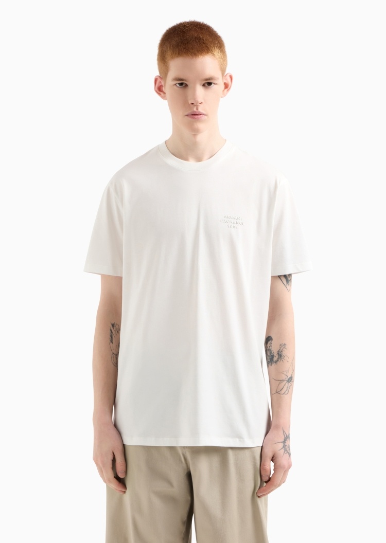 ARMANI EXCHANGE 男士全棉宽松短袖圆领纯色休闲T恤