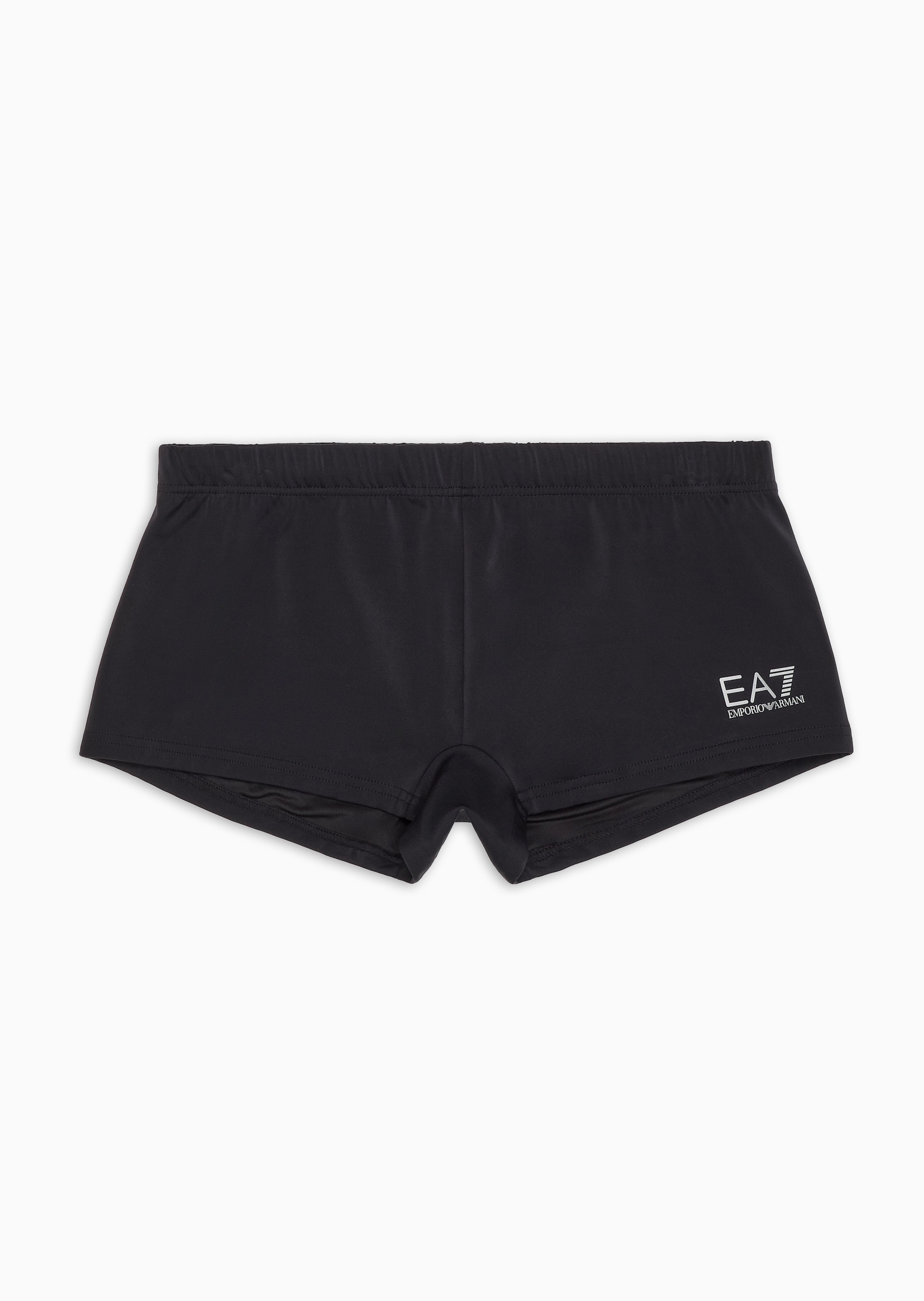 EA7 男士弹力系带平角撞色徽标游泳沙滩裤