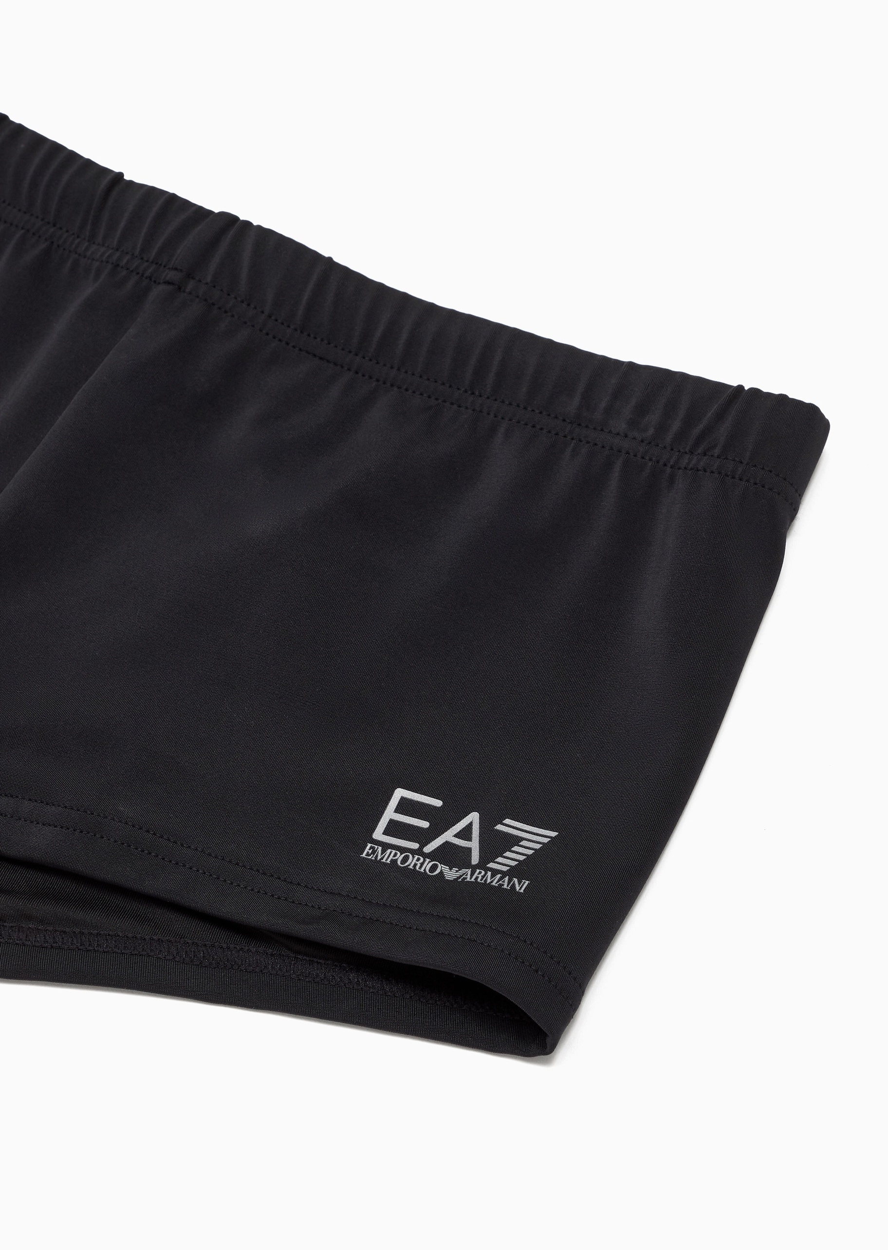 EA7 男士弹力系带平角撞色徽标游泳沙滩裤