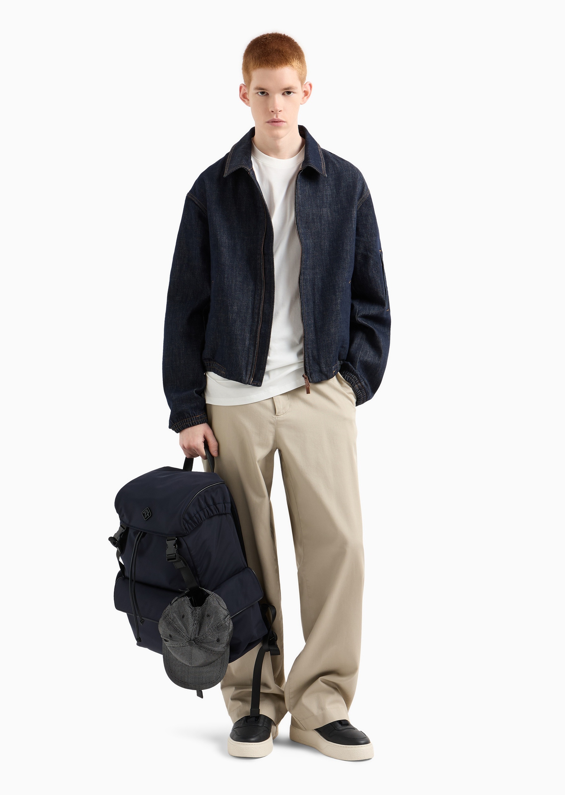 ARMANI EXCHANGE 男士全棉宽松短袖圆领纯色休闲T恤