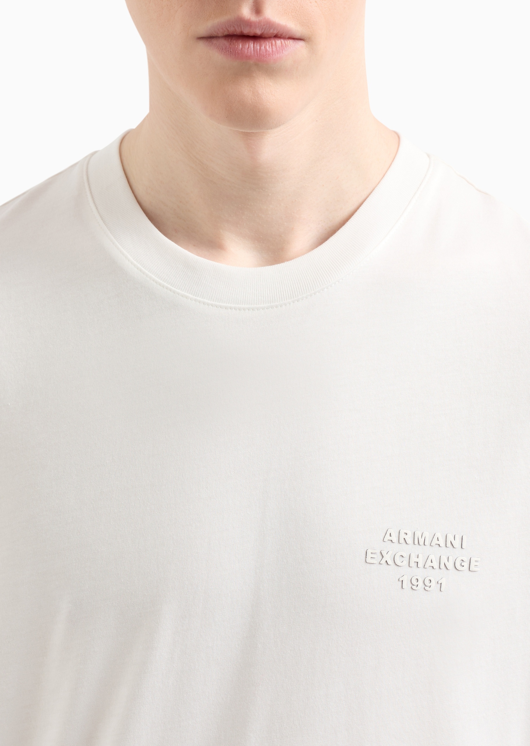 ARMANI EXCHANGE 男士全棉宽松短袖圆领纯色休闲T恤