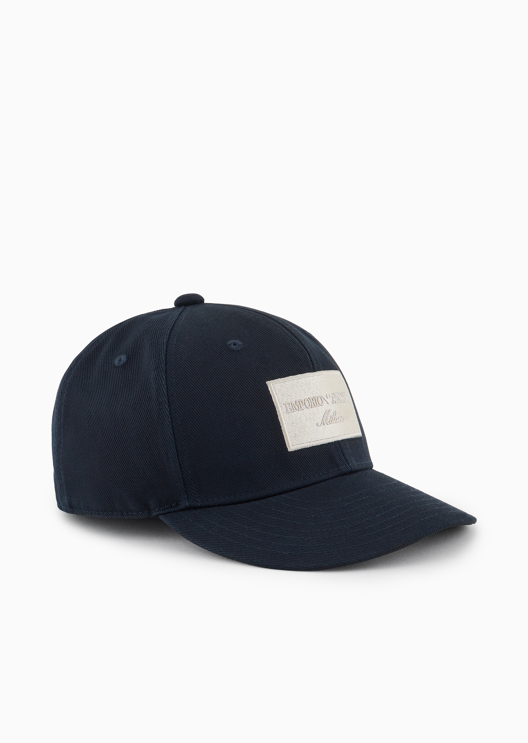Emporio Armani 男士全棉圆顶刺绣标识贴片棒球帽