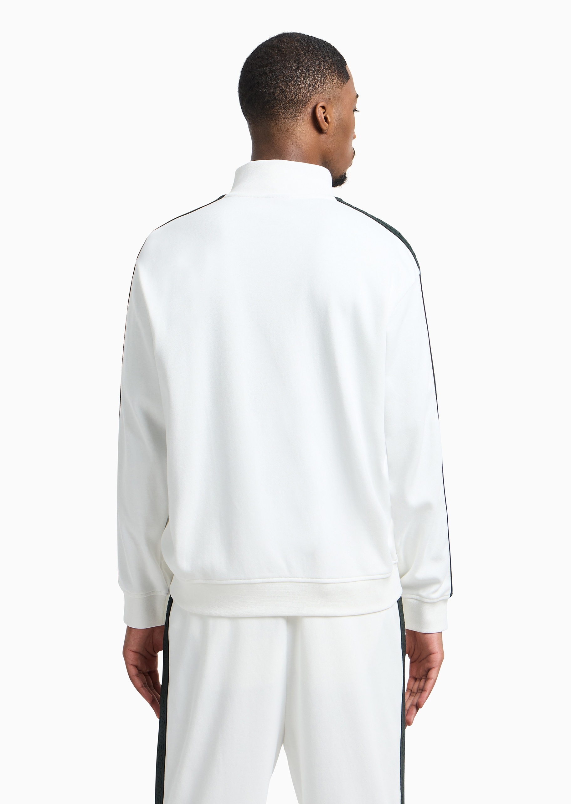 ARMANI EXCHANGE 男士全棉宽松长袖立领运动开衫卫衣外套