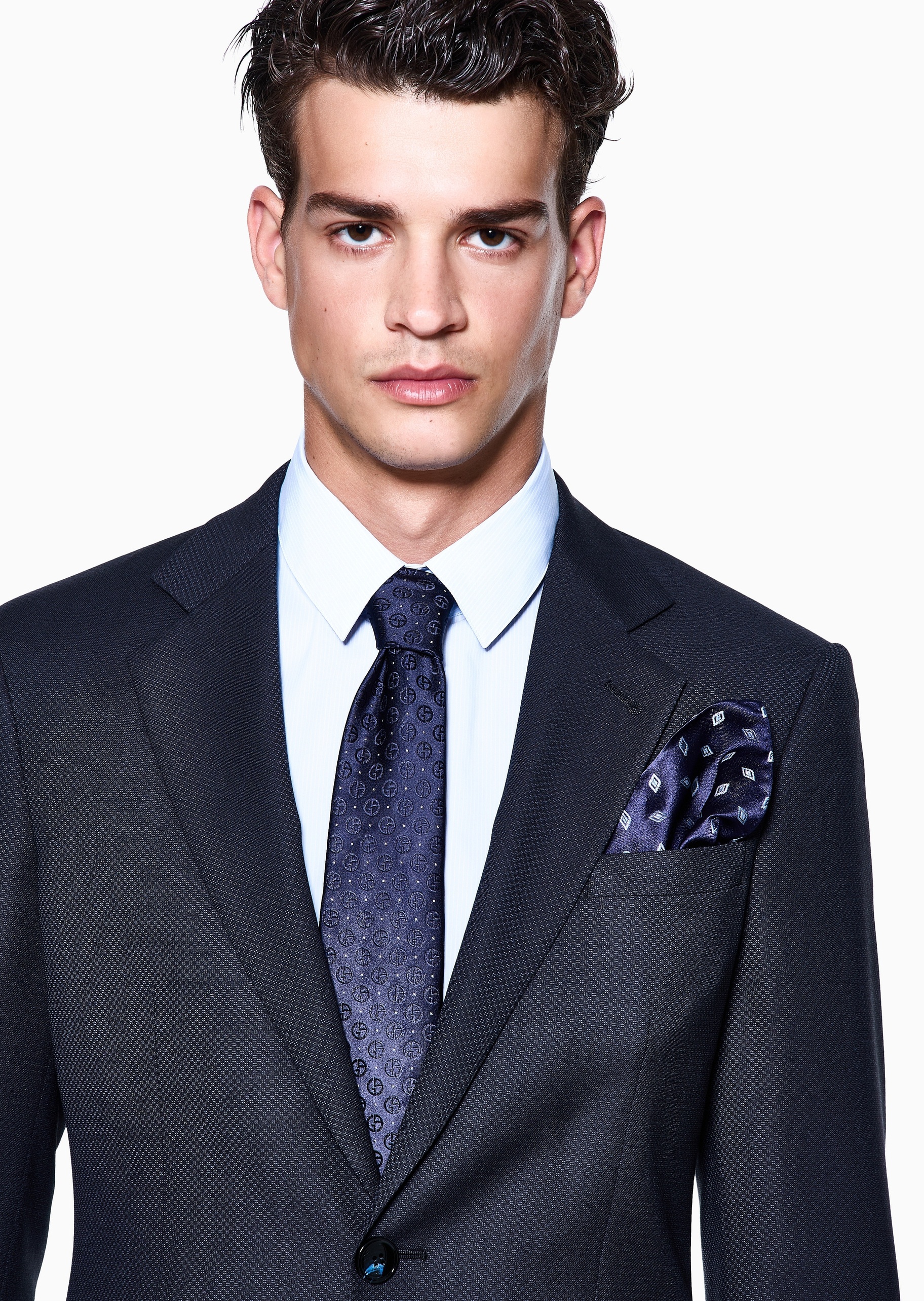 Giorgio Armani 男士桑蚕丝商务正装领带配饰新婚礼物
