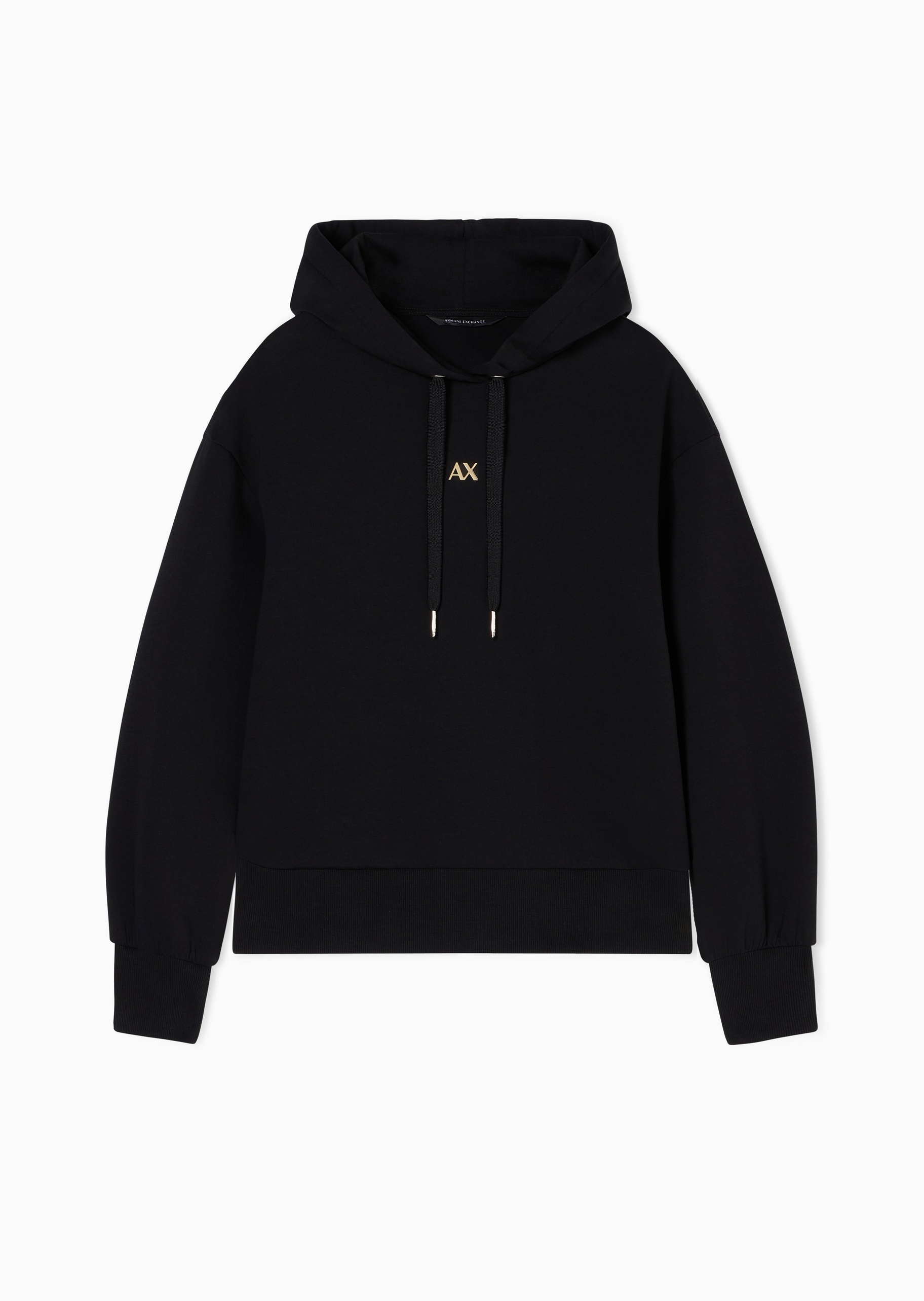 ARMANI EXCHANGE 女士合身长袖连帽落肩撞色标识休闲卫衣