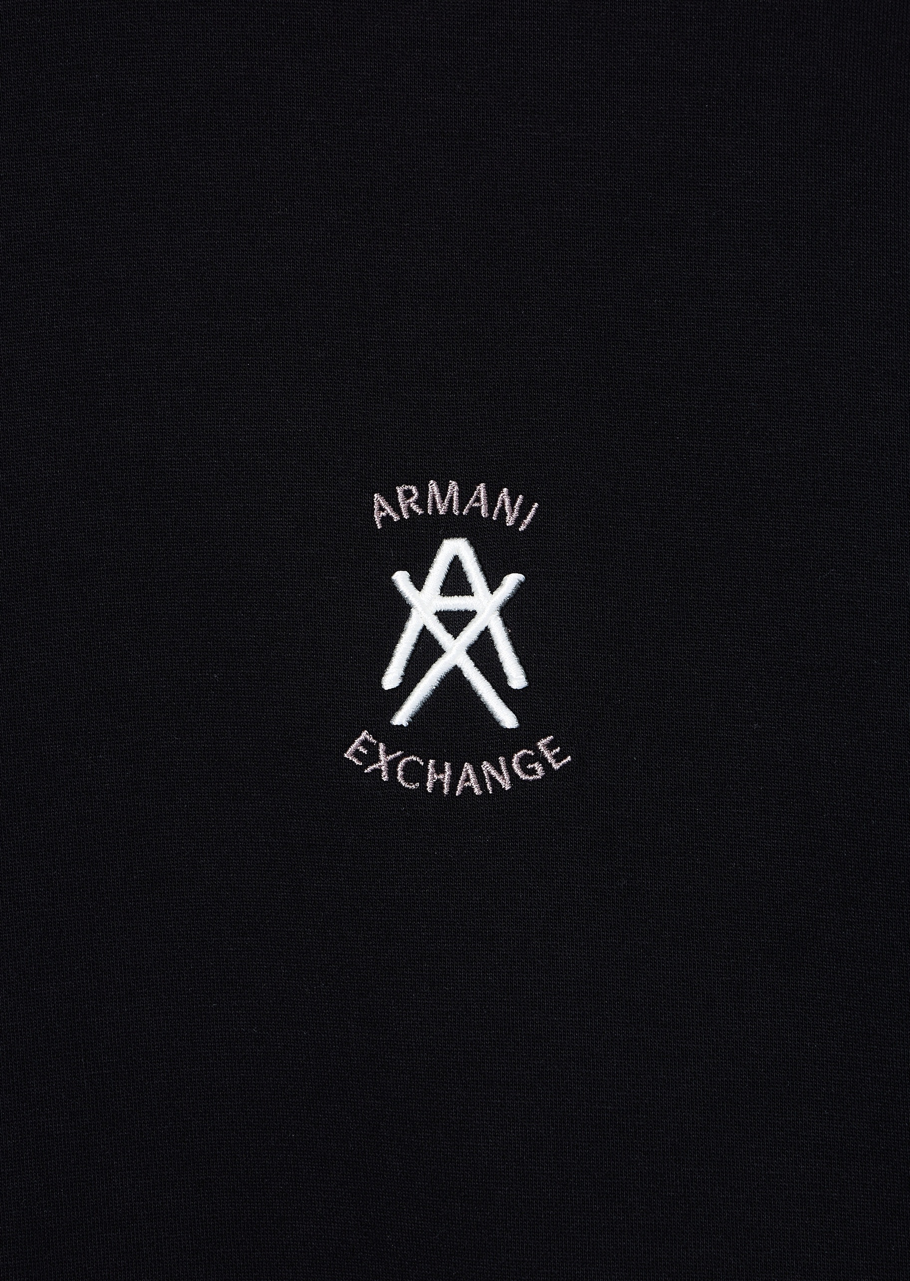 ARMANI EXCHANGE 男士合身长袖圆领刺绣休闲套头卫衣