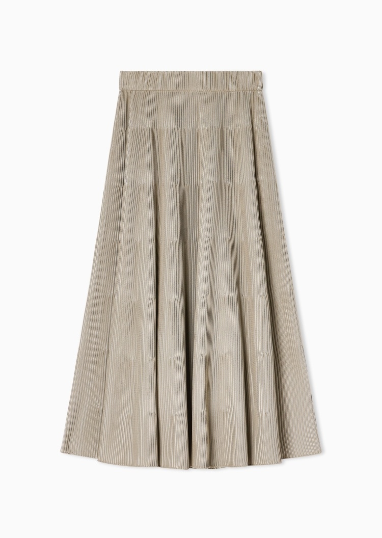 Emporio Armani 女士中长款A字伞形优雅时尚半身裙