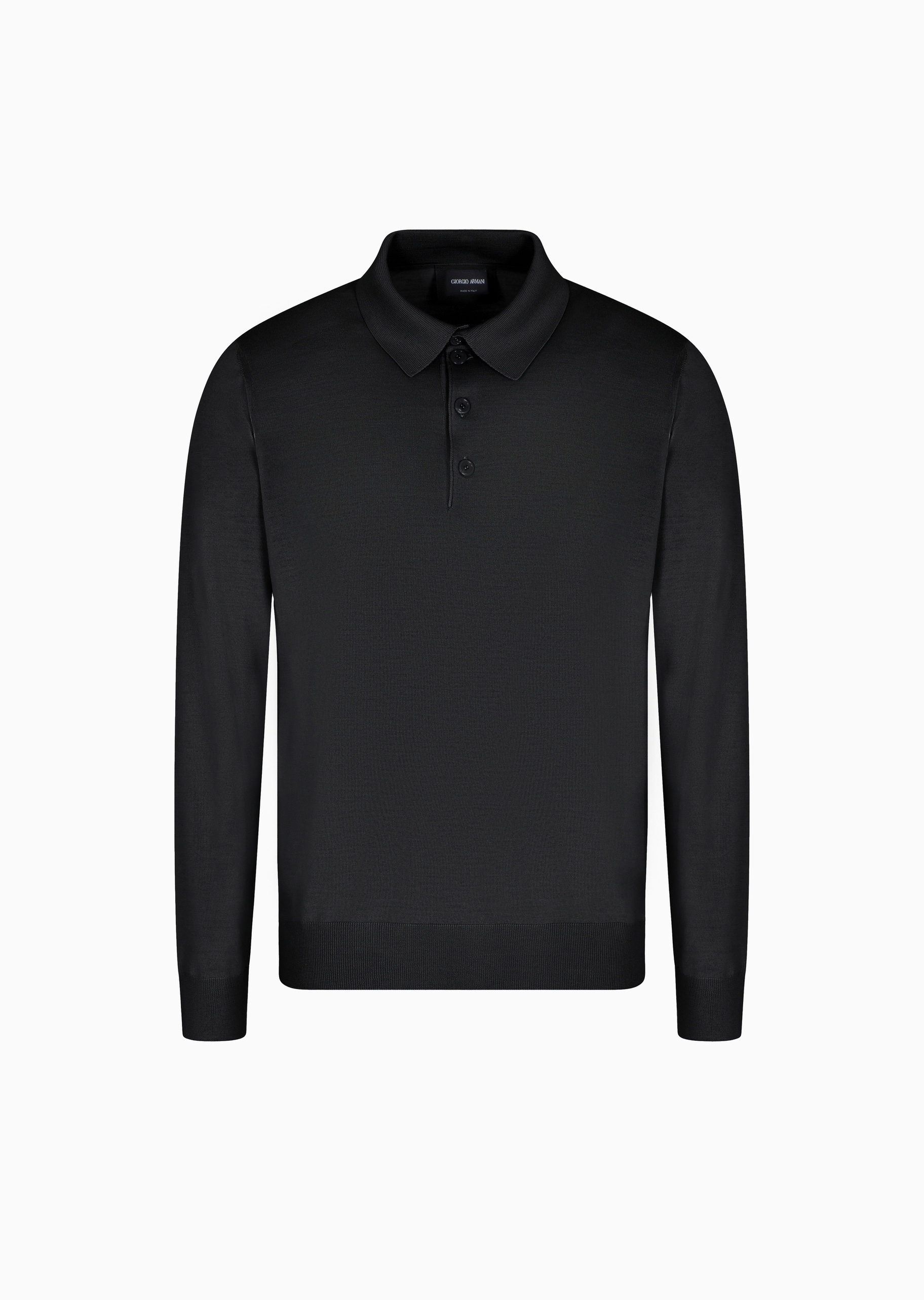 Giorgio Armani 男士Polo领绵羊毛翻领套头针织毛衣