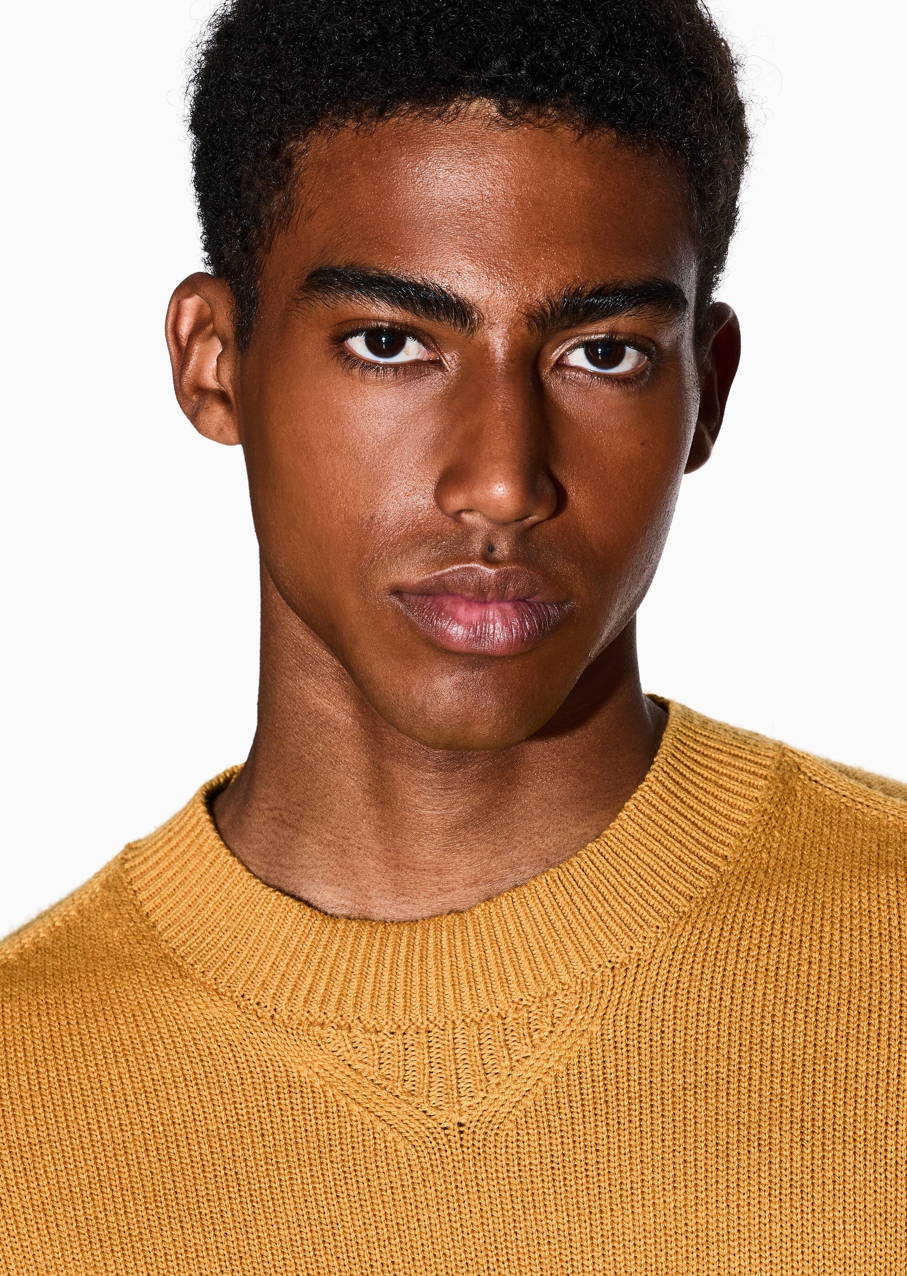 ARMANI EXCHANGE 男士圆领羊毛混纺老钱风套头针织毛衣