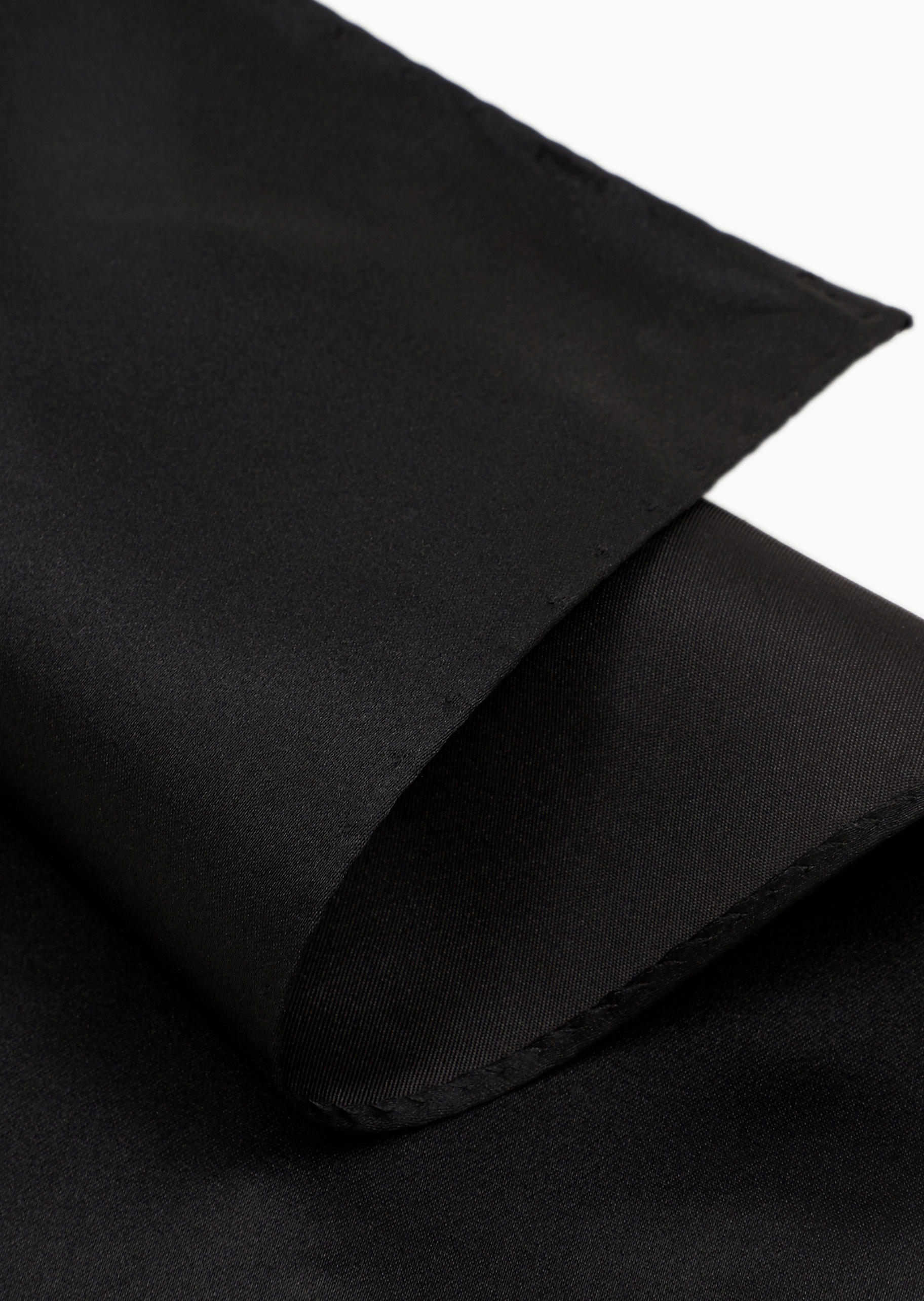 Emporio Armani 男士桑蚕丝方形经典简约纯色口袋巾