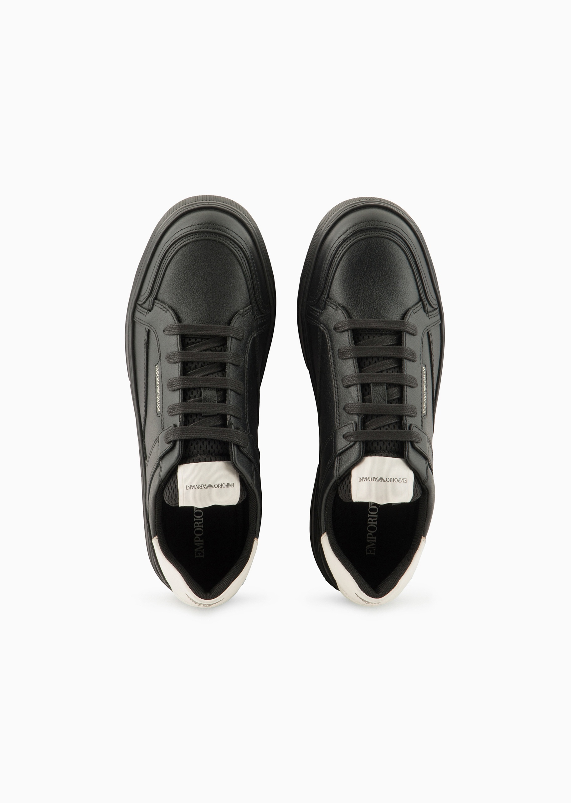 Emporio Armani 男士牛皮剖层革轻户外运动休闲板鞋