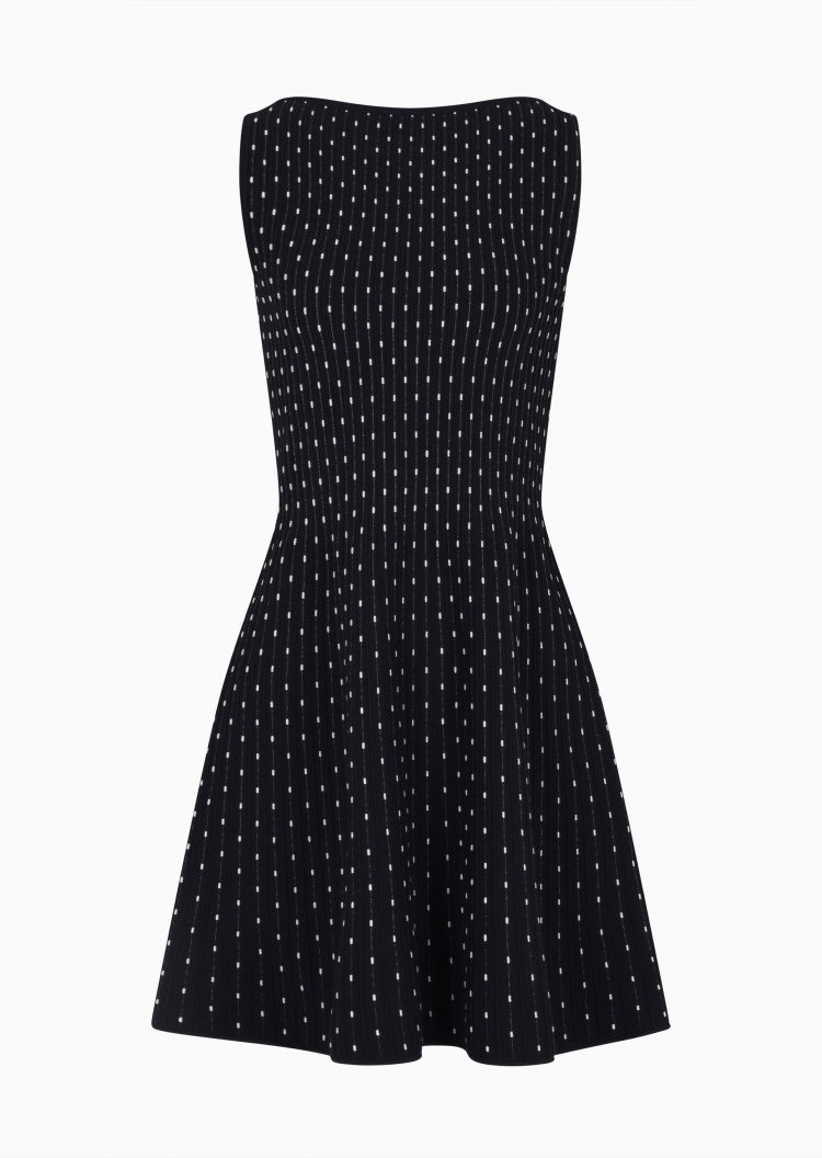 Emporio Armani 女士修身无袖短款A字撞色连衣裙