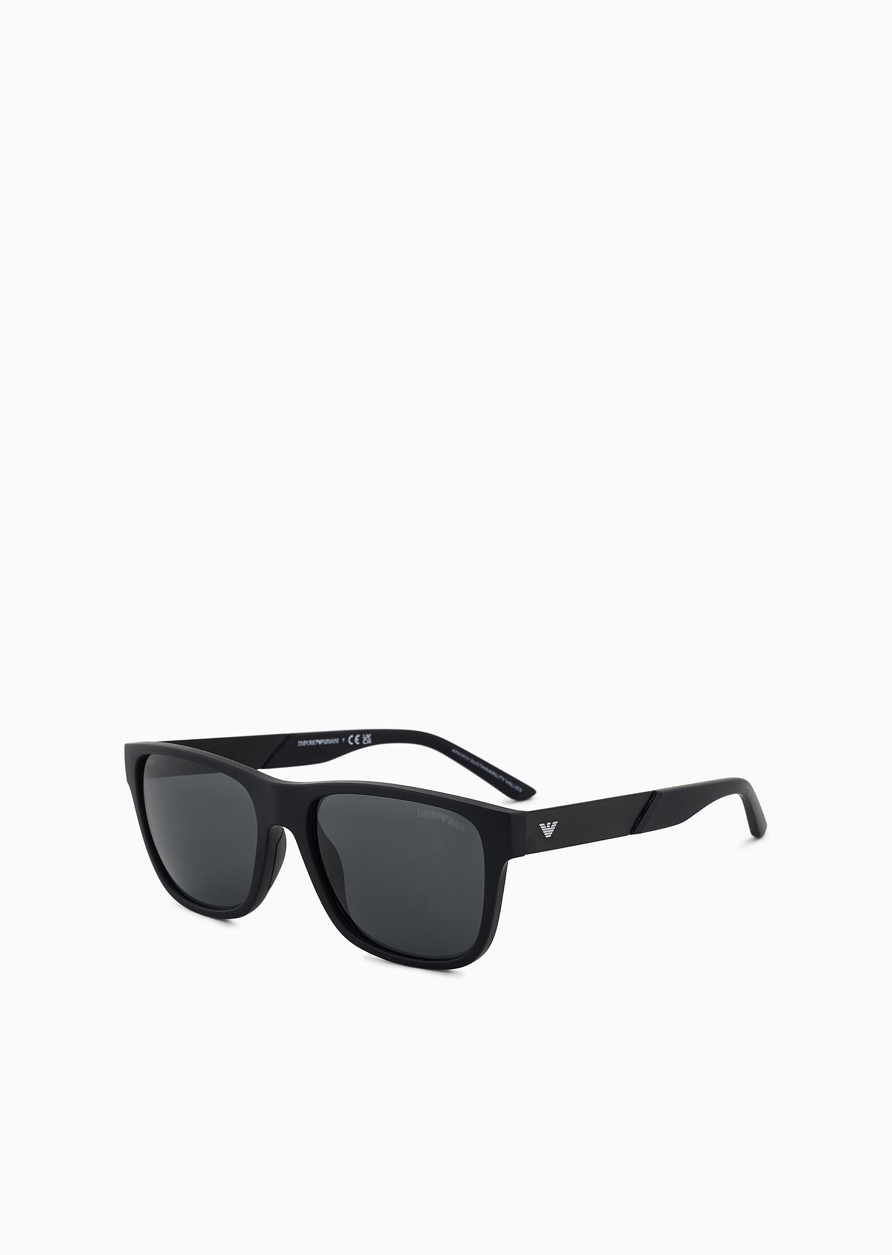 Emporio Armani 男士哑光方形边框都市休闲太阳眼镜