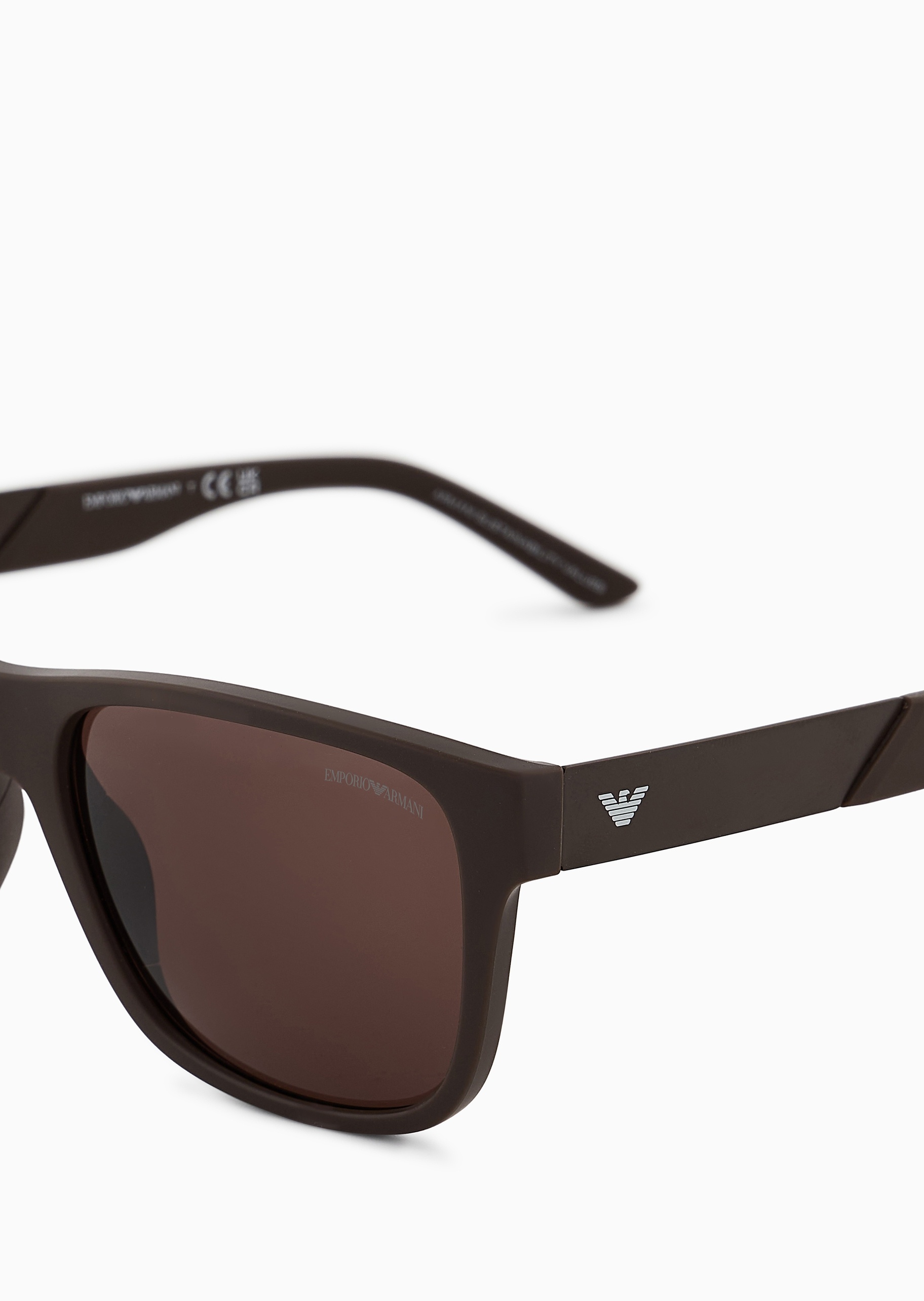 Emporio Armani 男士哑光方形边框都市休闲太阳眼镜