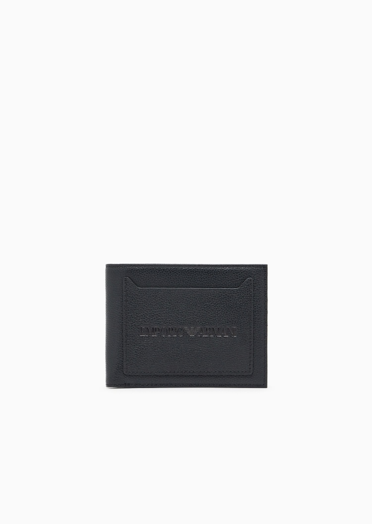 Emporio Armani 男士牛皮革对折多卡位翻盖内袋钱包