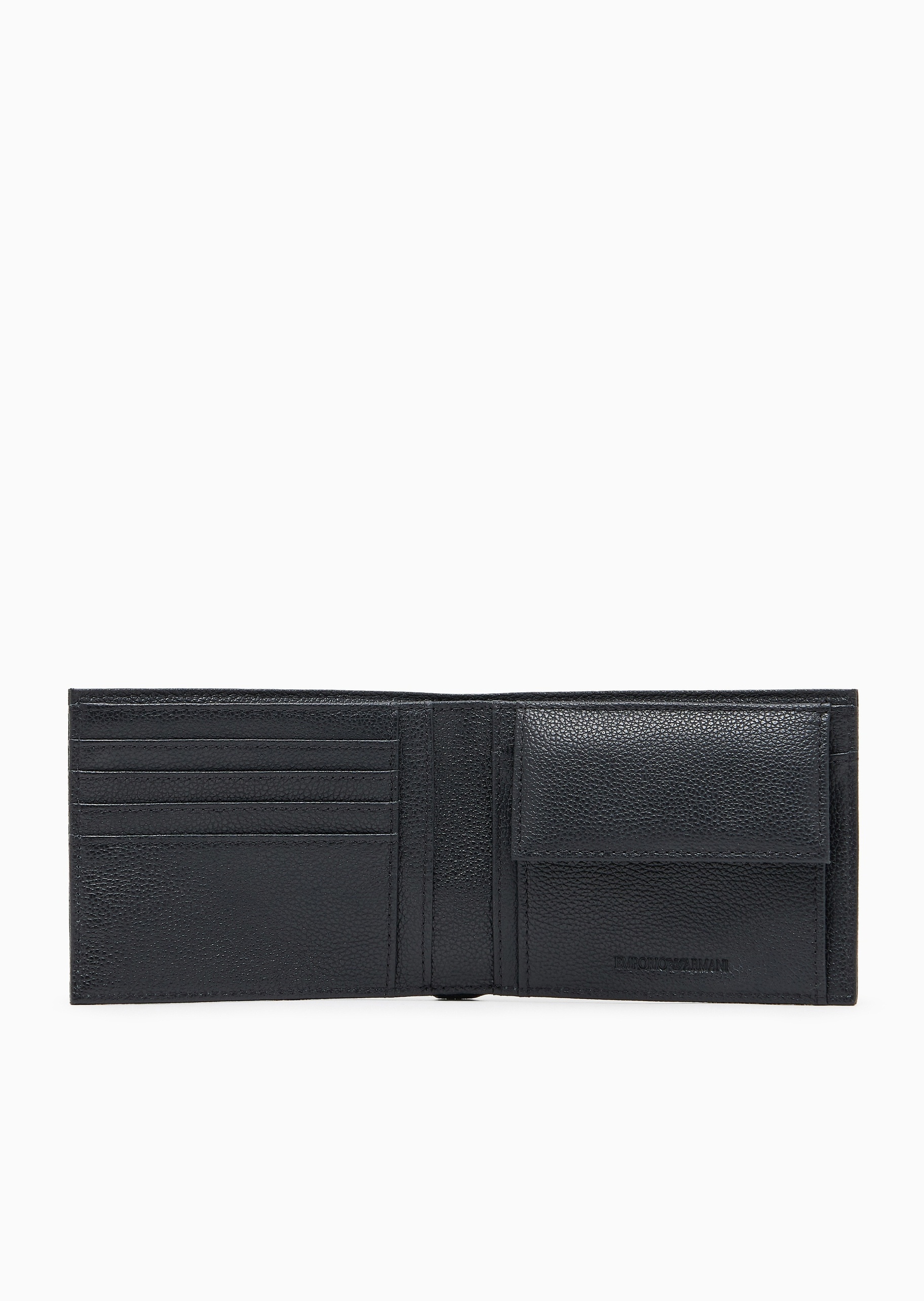 Emporio Armani 男士牛皮革荔枝纹钱夹钱包卡包一体