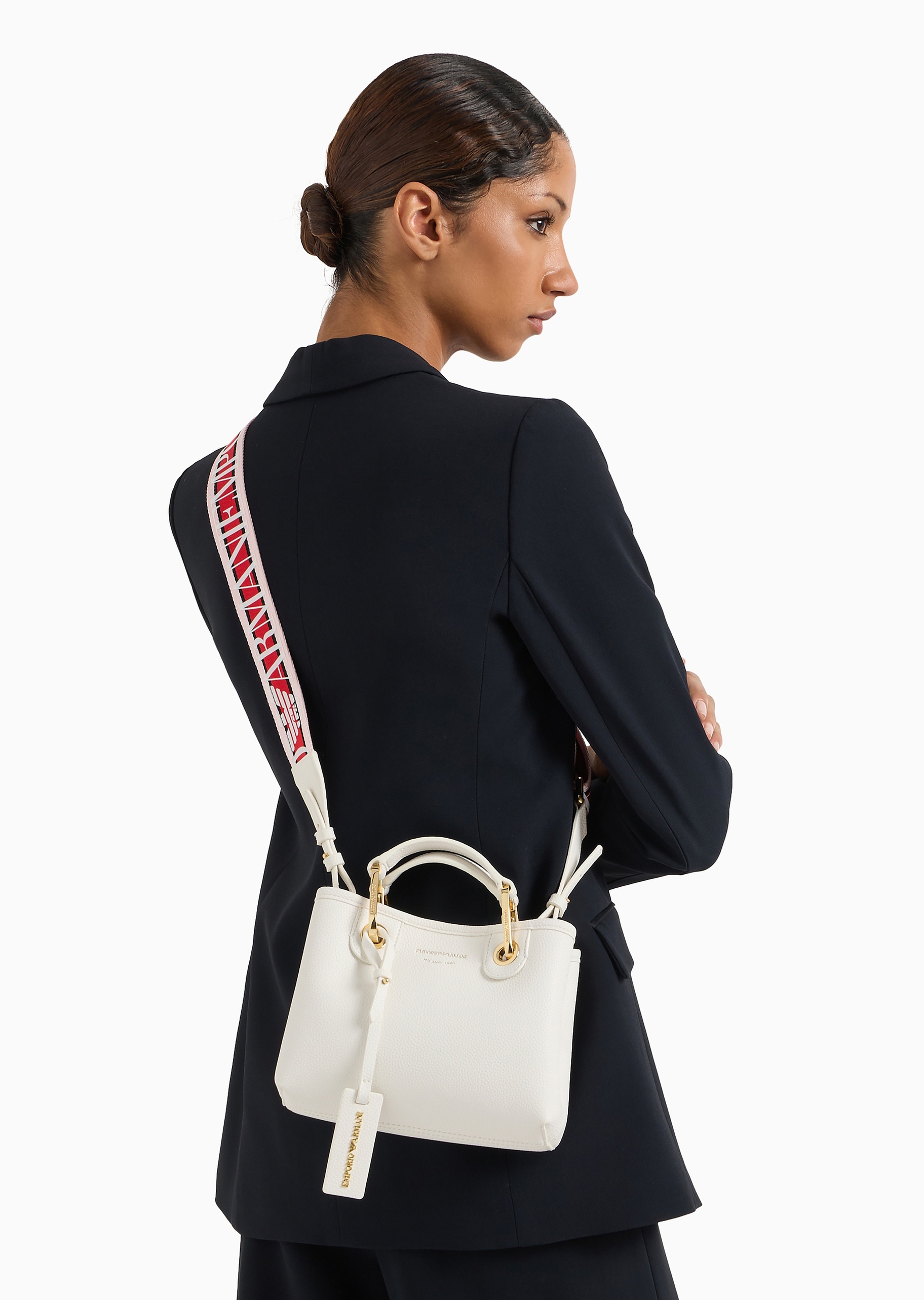 Emporio Armani 女士商务休闲通勤迷你单肩手提斜挎托特包