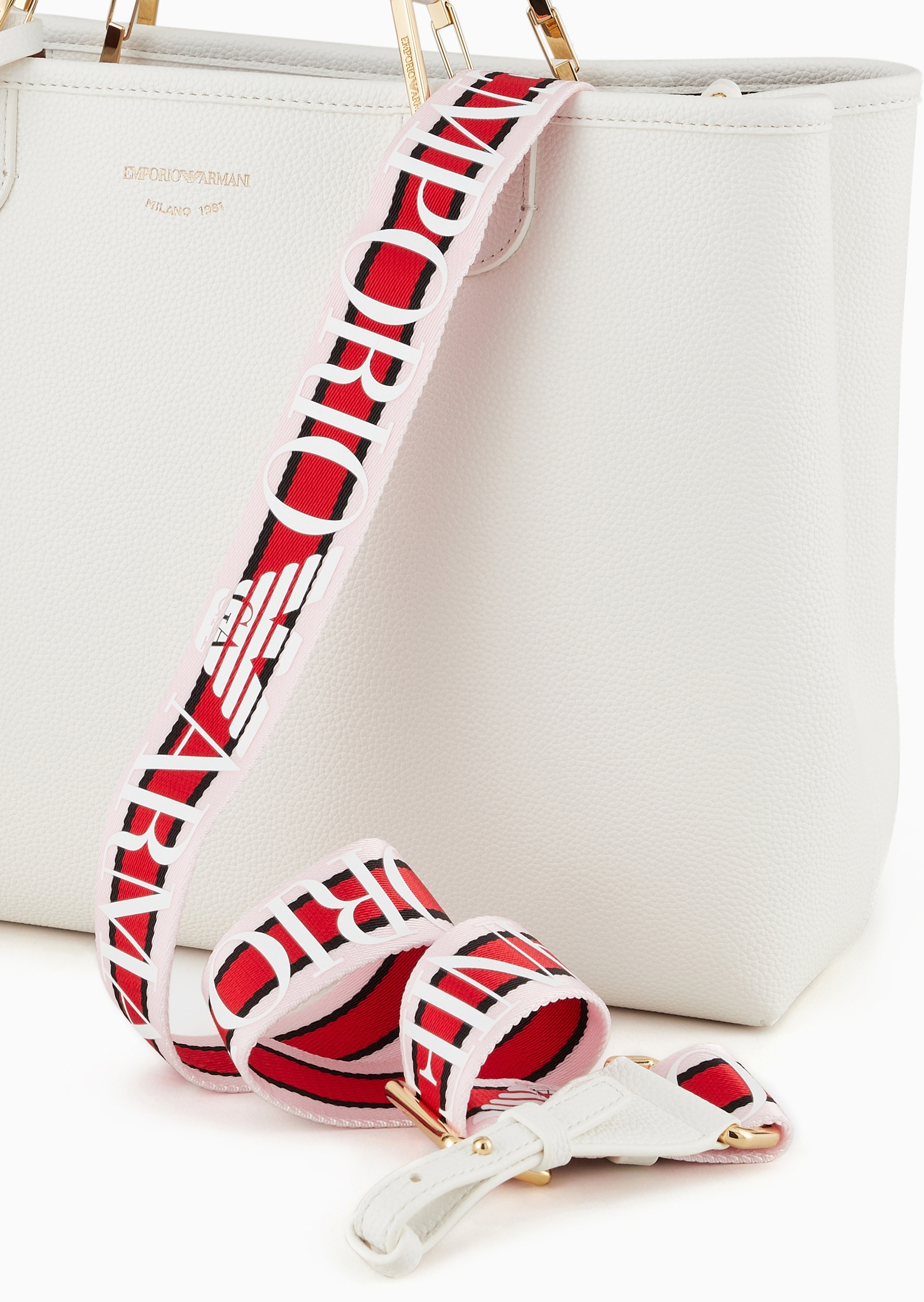 Emporio Armani 女士中号磁扣子母包可拆肩带手提斜挎托特包