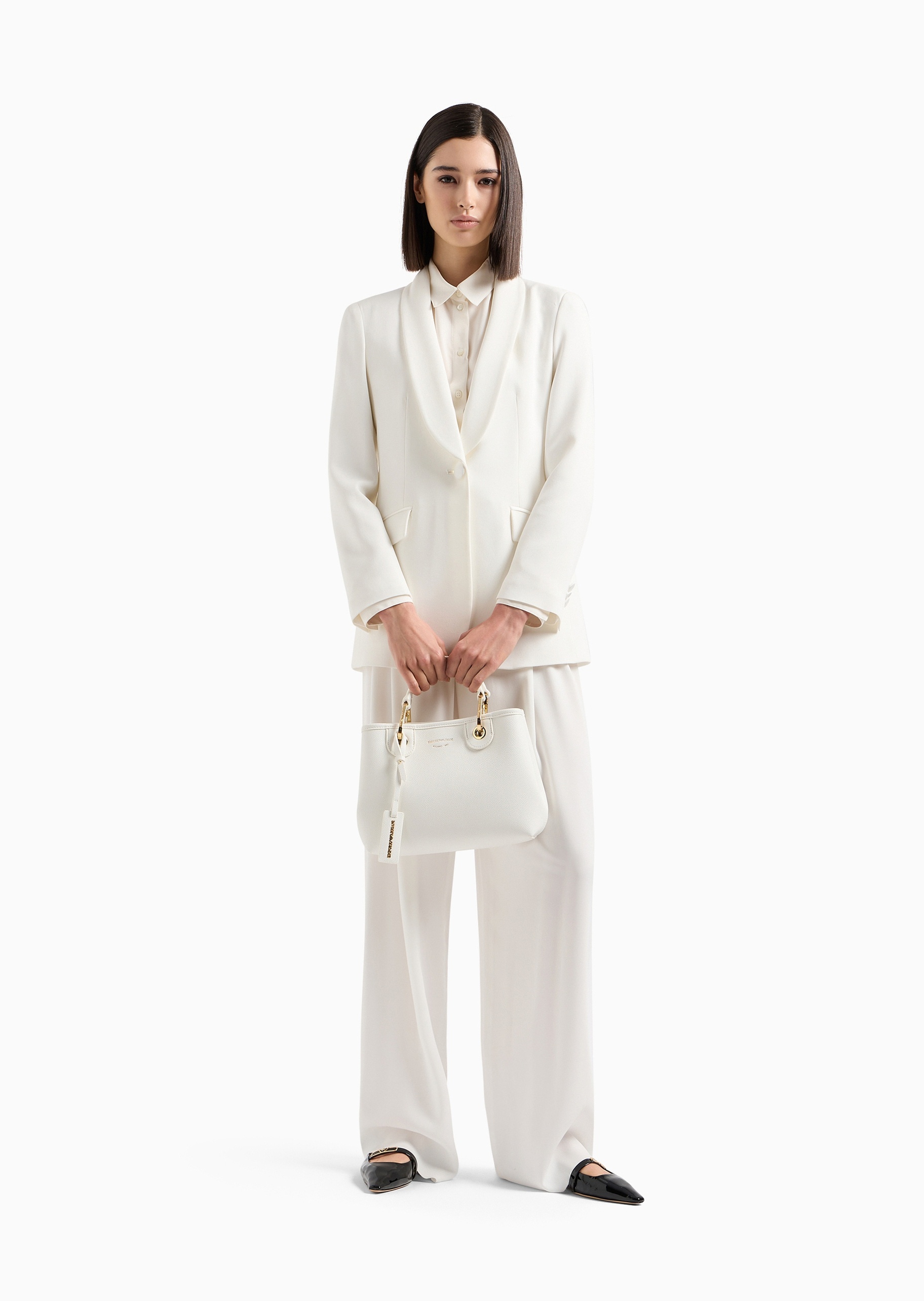 Emporio Armani 女士小号磁扣子母包手提斜挎托特包