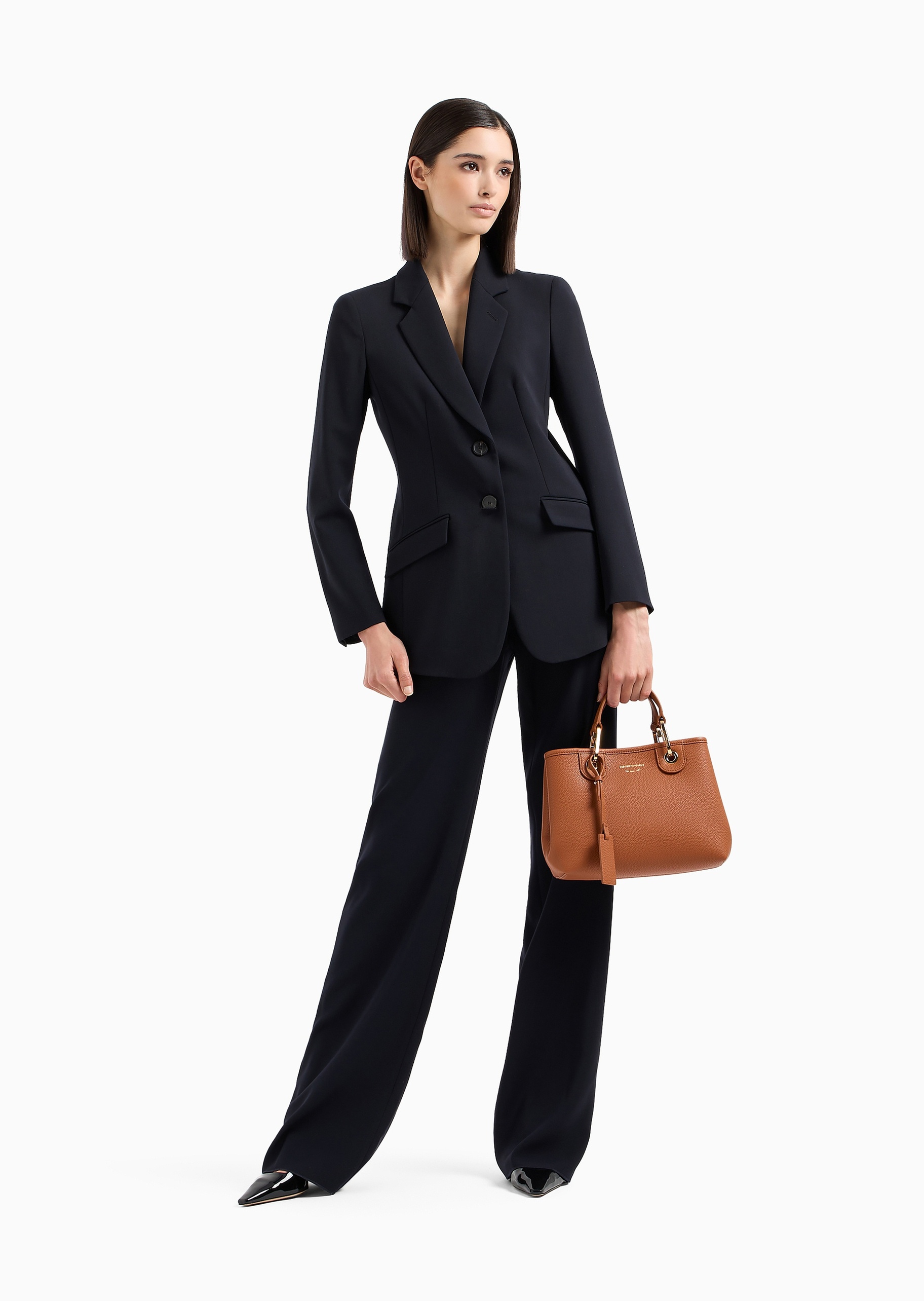 Emporio Armani 女士小号磁扣子母包手提斜挎托特包