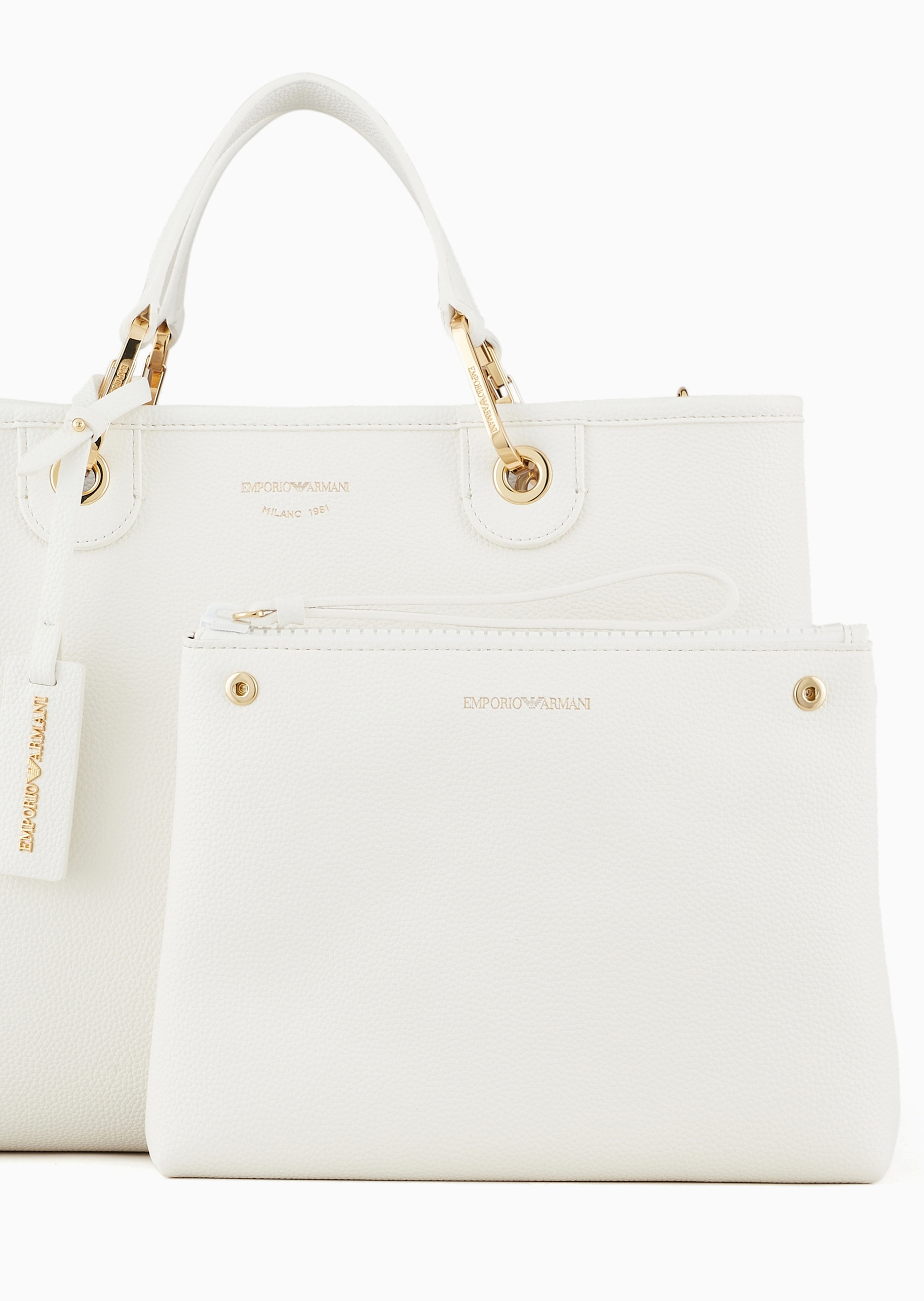 Emporio Armani 女士中号磁扣子母包可拆肩带手提斜挎托特包