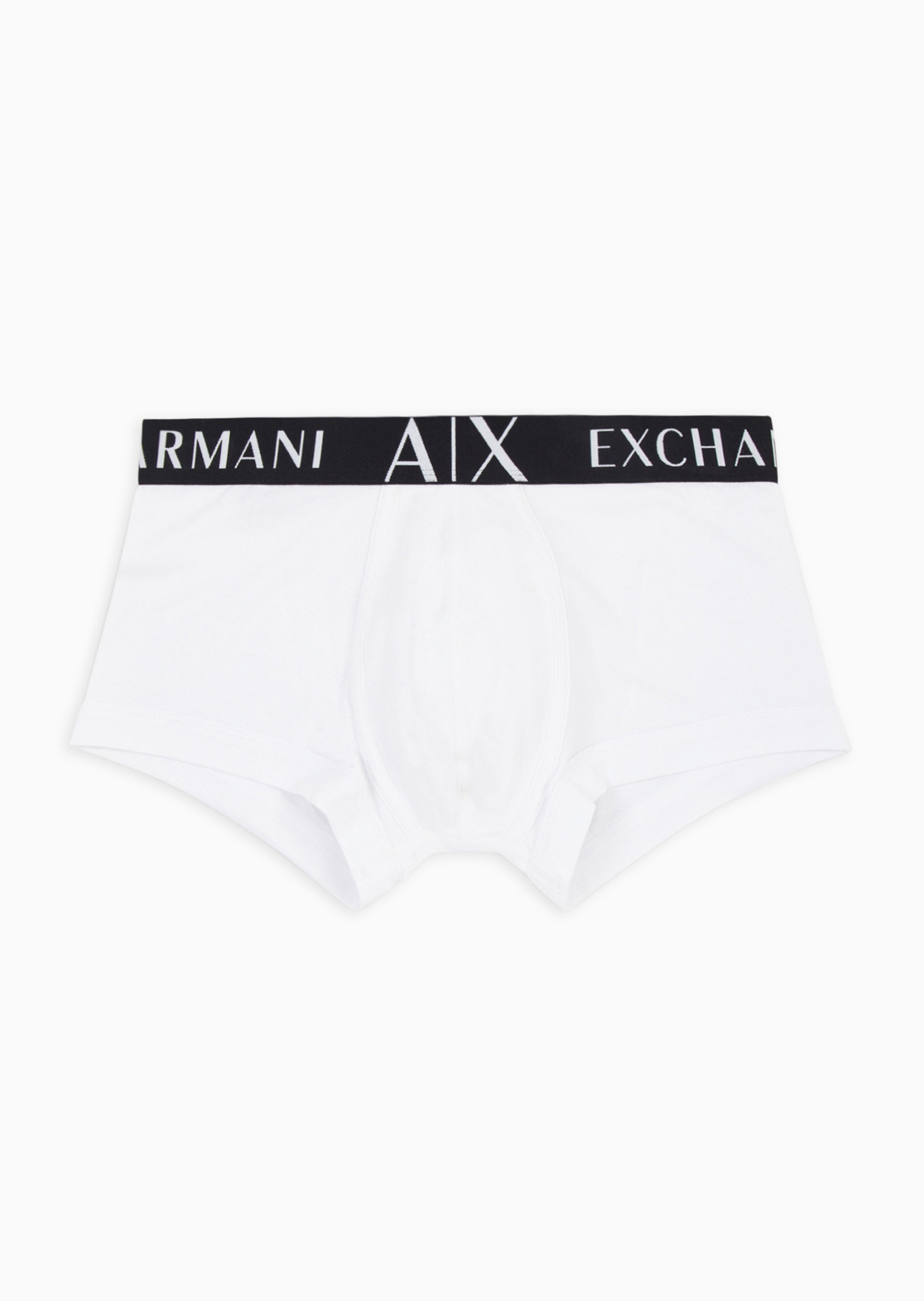 ARMANI EXCHANGE 男士纯棉弹力合身松紧腰平角撞色腰边内裤