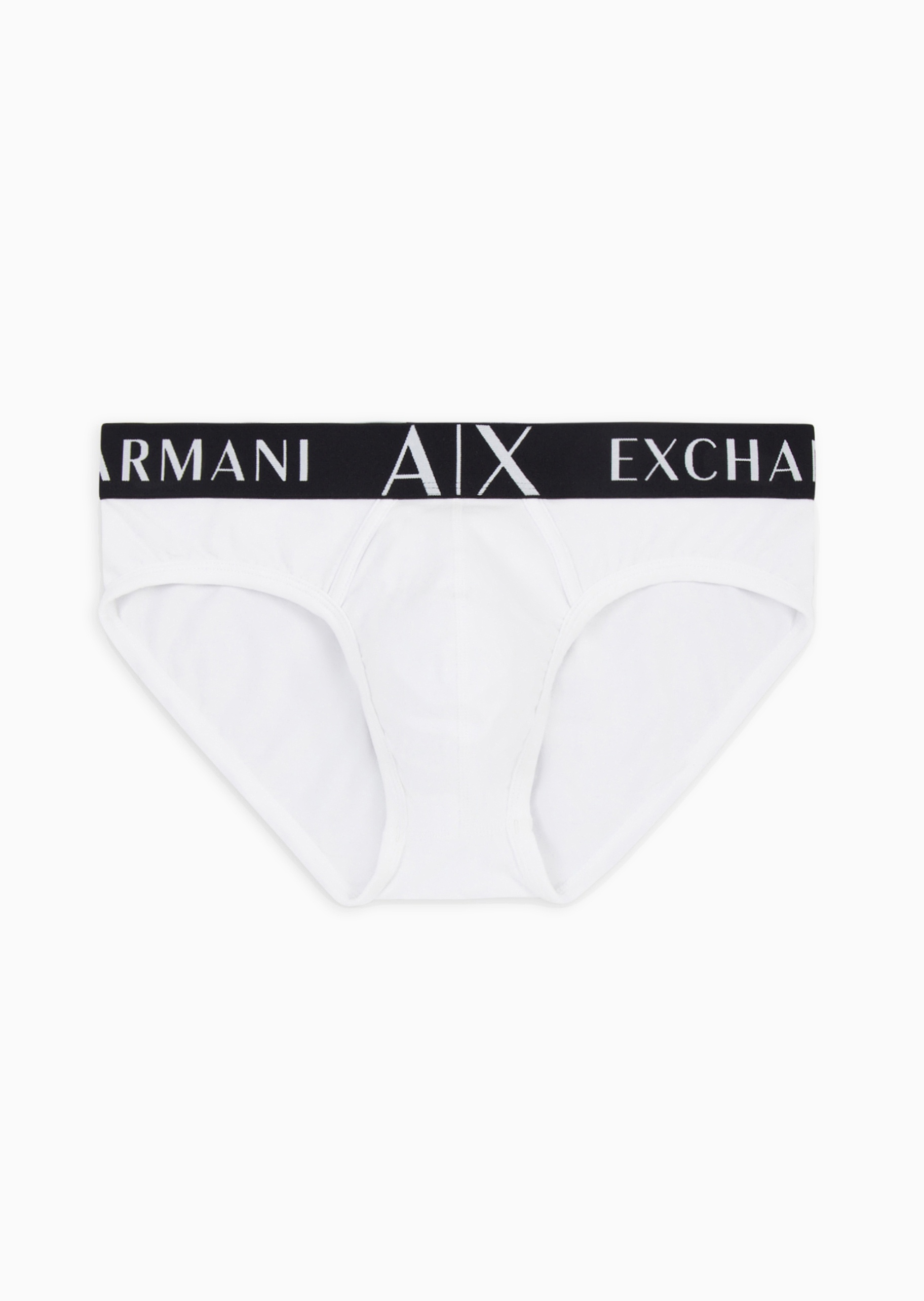 ARMANI EXCHANGE 男士纯棉弹力合身松紧腰三角撞色腰边内裤