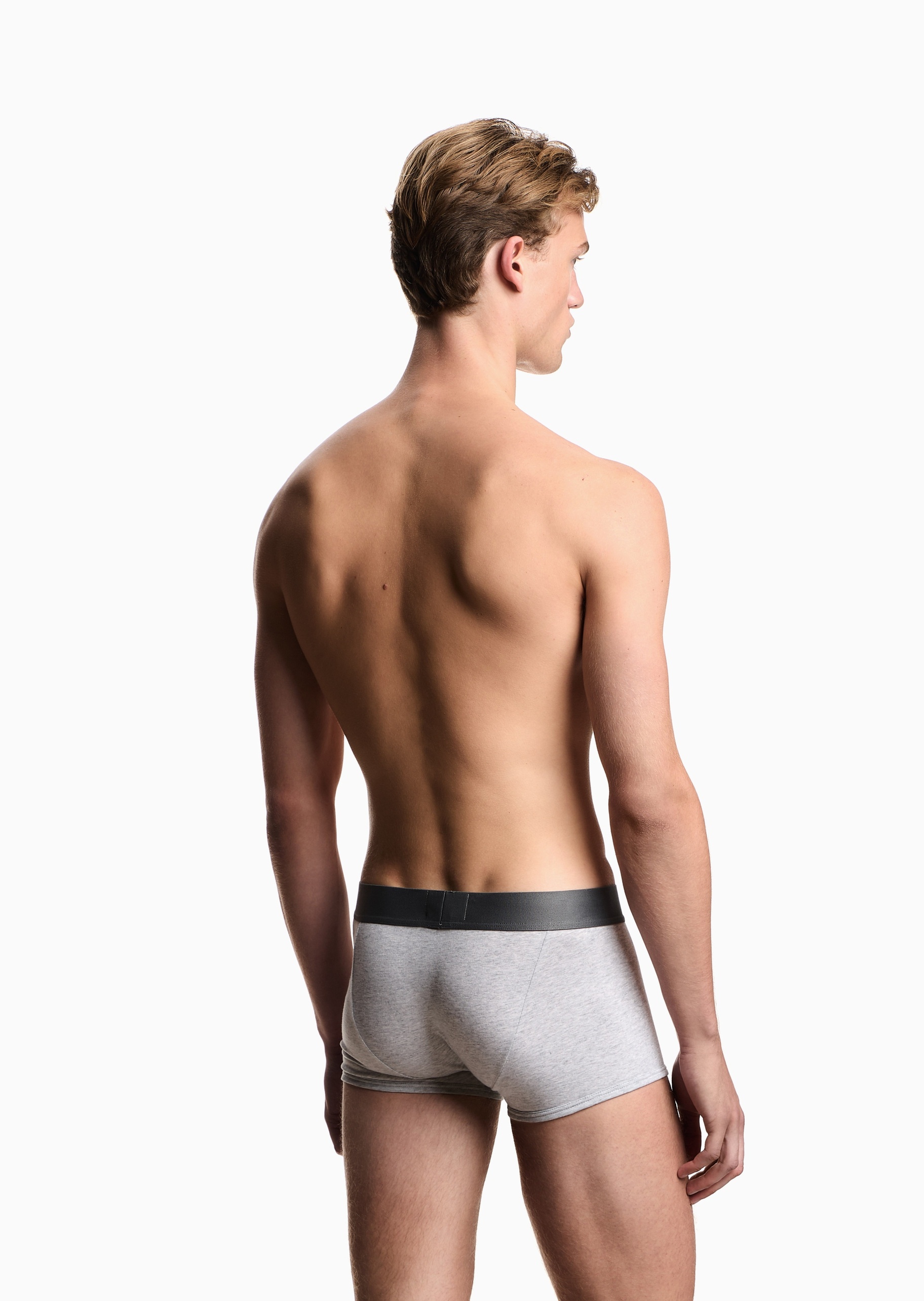 Emporio Armani 男士纯棉弹力Logo印花平角内裤轻奢礼物