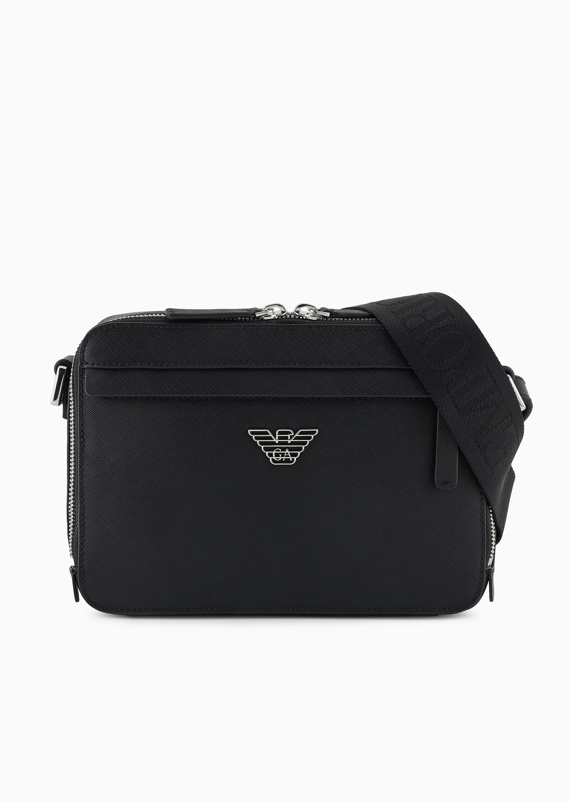 Emporio Armani 男士拉链横款可拆肩带单肩斜挎包