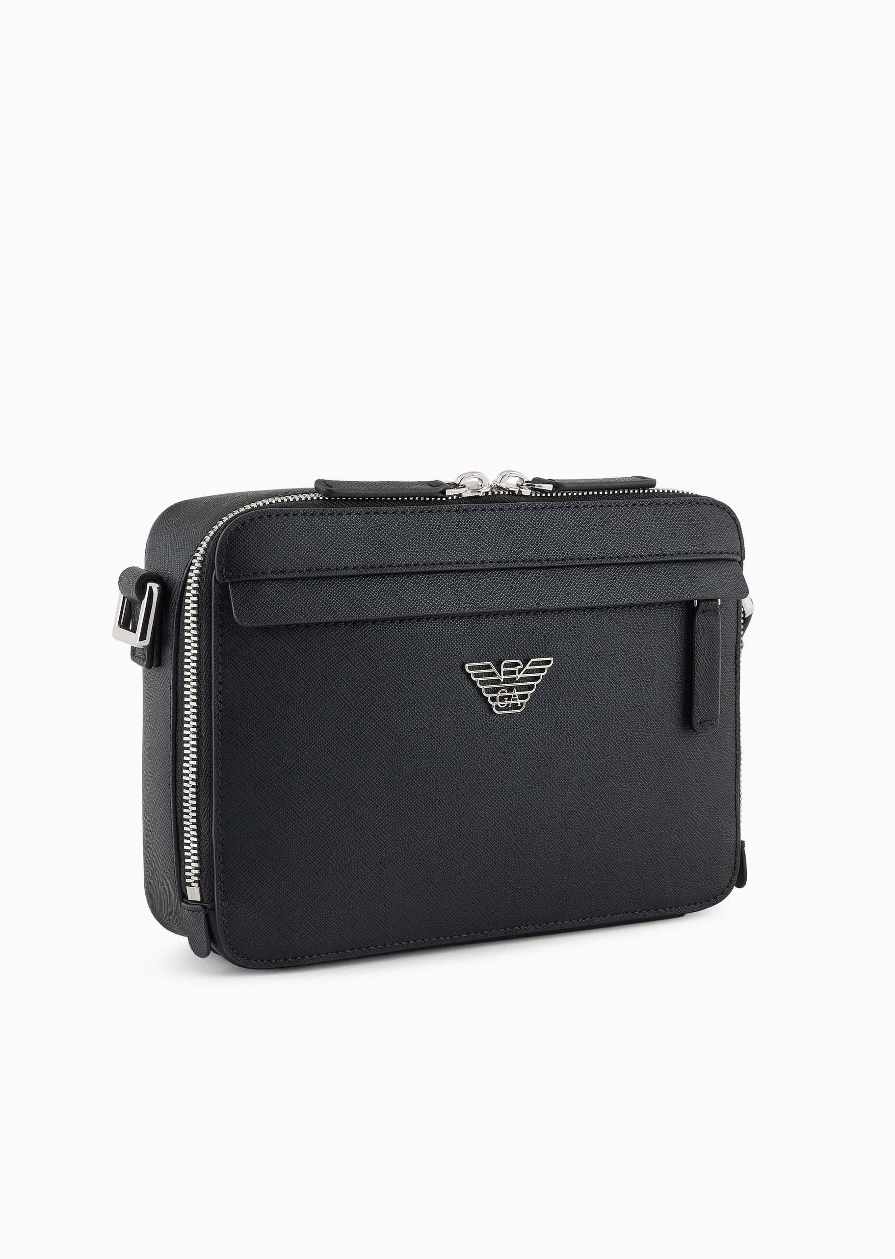 Emporio Armani 男士拉链横款可拆肩带单肩斜挎包