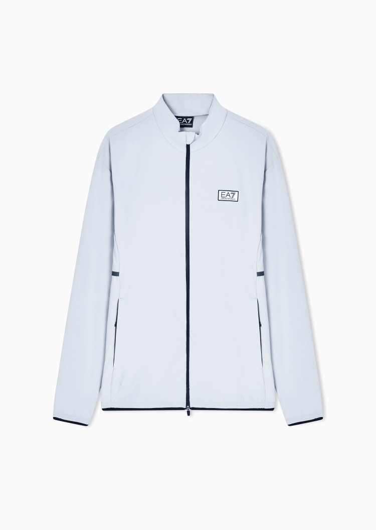EA7 男士长袖立领撞色拉链门襟运动夹克