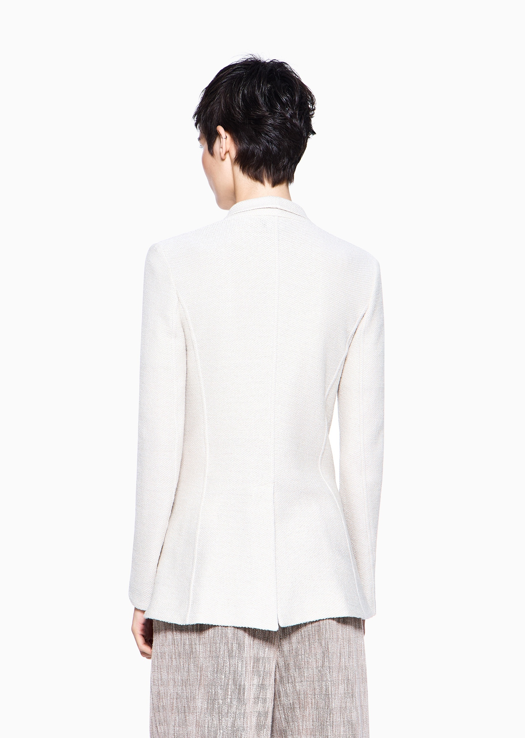 Giorgio Armani 女士长袖青果领单粒扣收腰西装外套