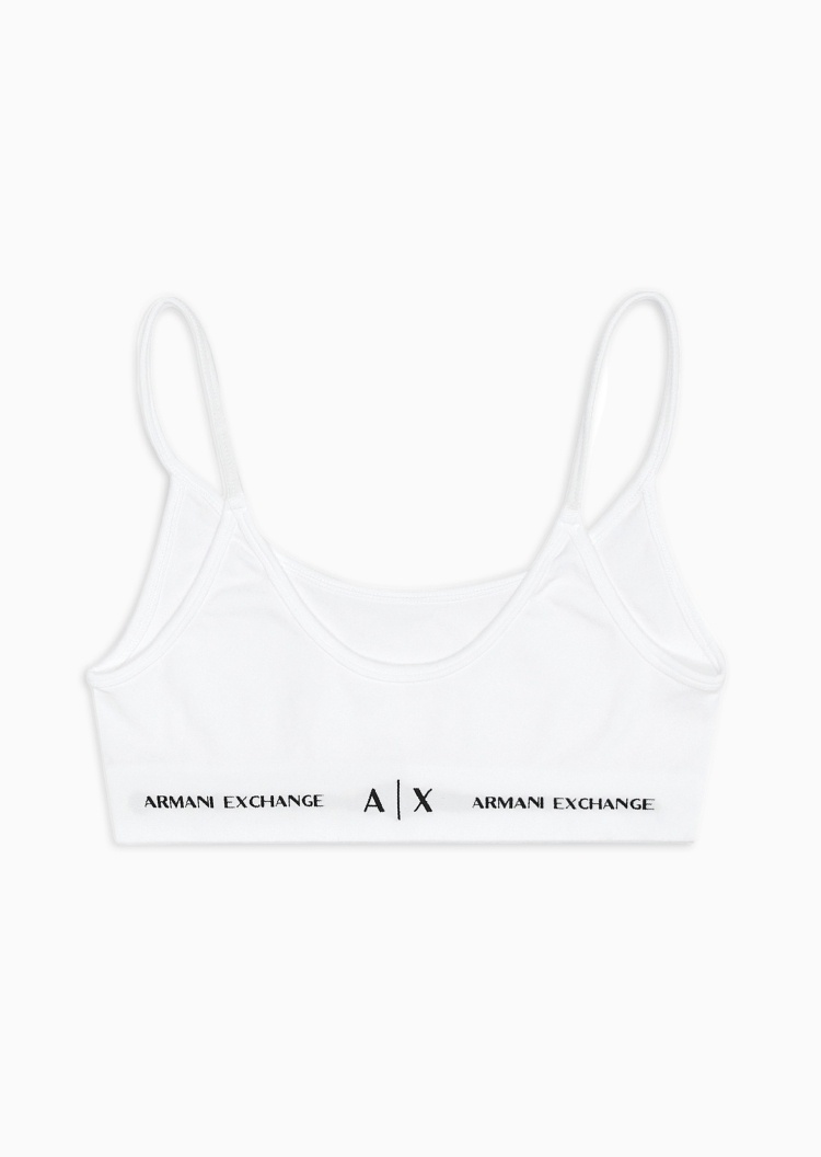 ARMANI EXCHANGE 女士Logo织带细肩带背心式弹力内衣文胸
