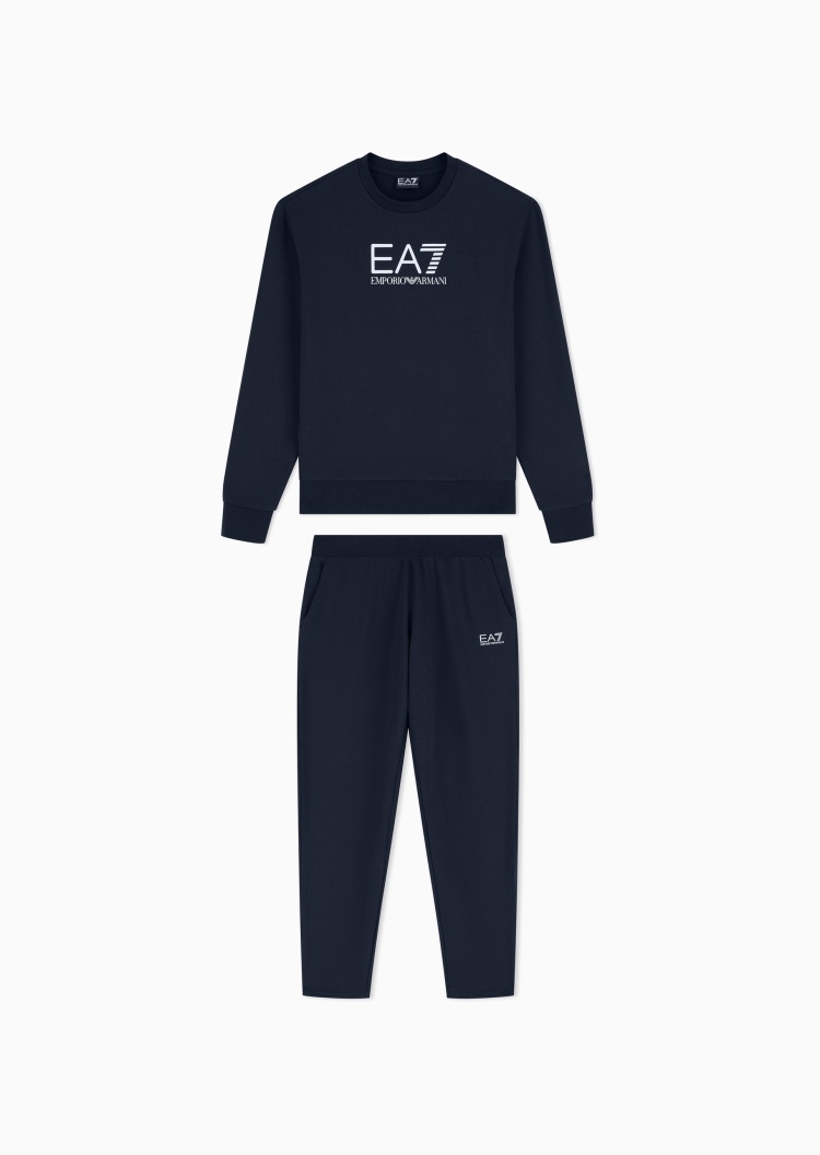 EA7 女士纯棉圆领卫衣卫裤健身训练运动套装