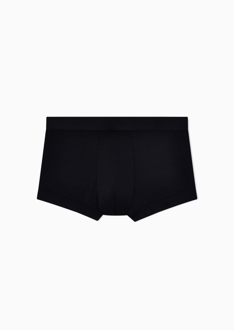 Giorgio Armani 男士莫代尔弹力平角LOGO腰边内裤