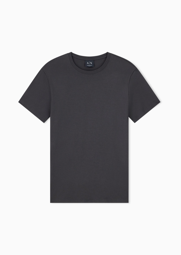 ARMANI EXCHANGE 男士纯棉修身短袖圆领纯色简约T恤