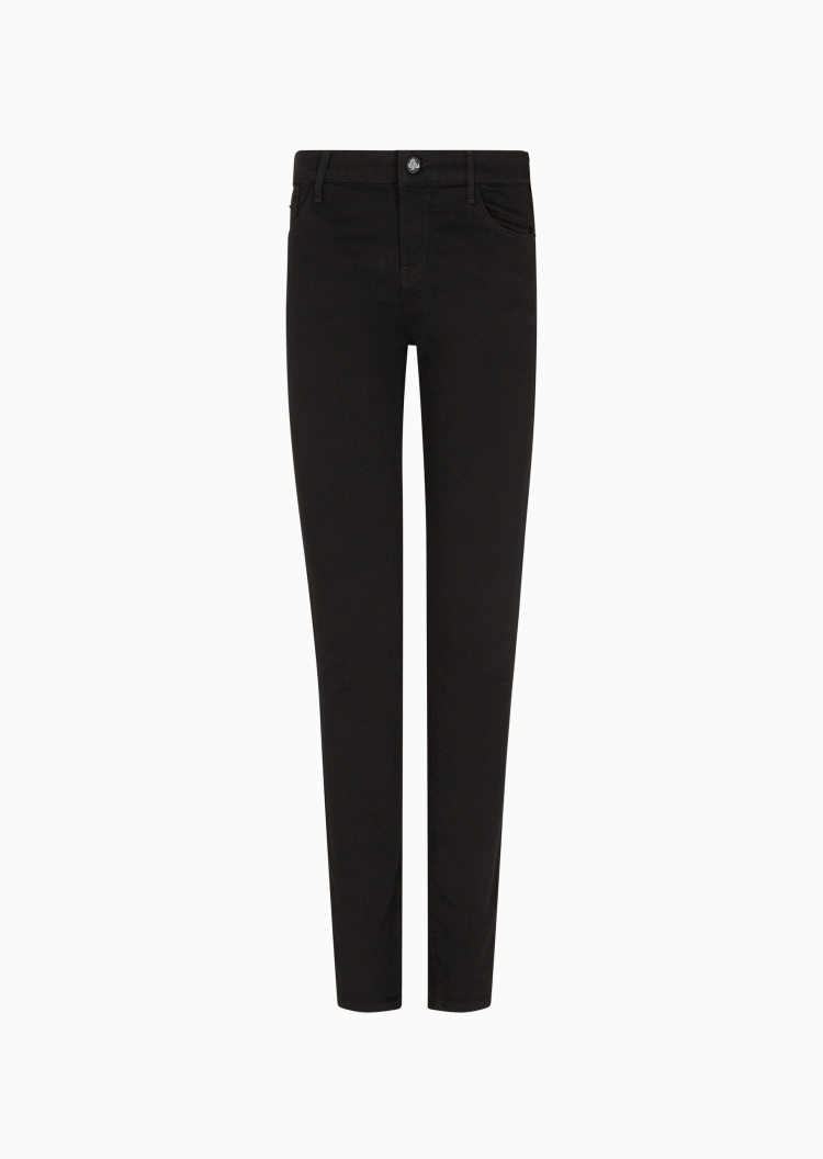 Emporio Armani 女士微弹紧身低腰长款铅笔窄脚复古牛仔裤