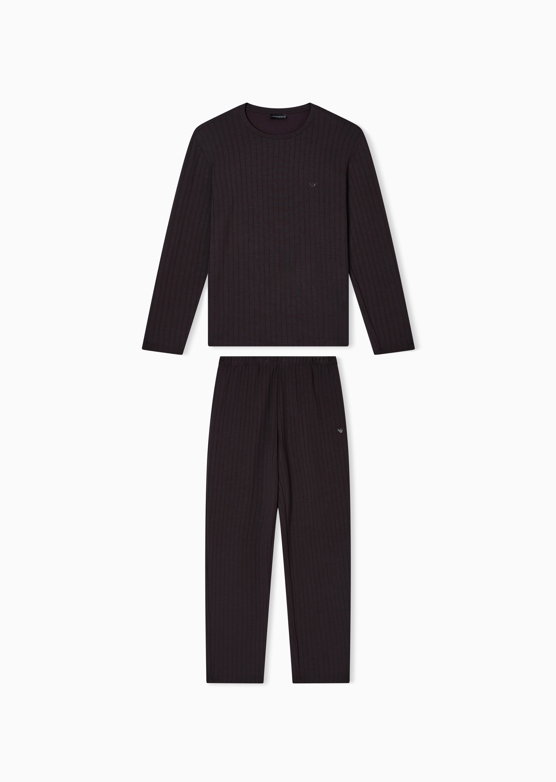 Emporio Armani 男士圆领长袖长裤松驰休闲简约睡衣套装