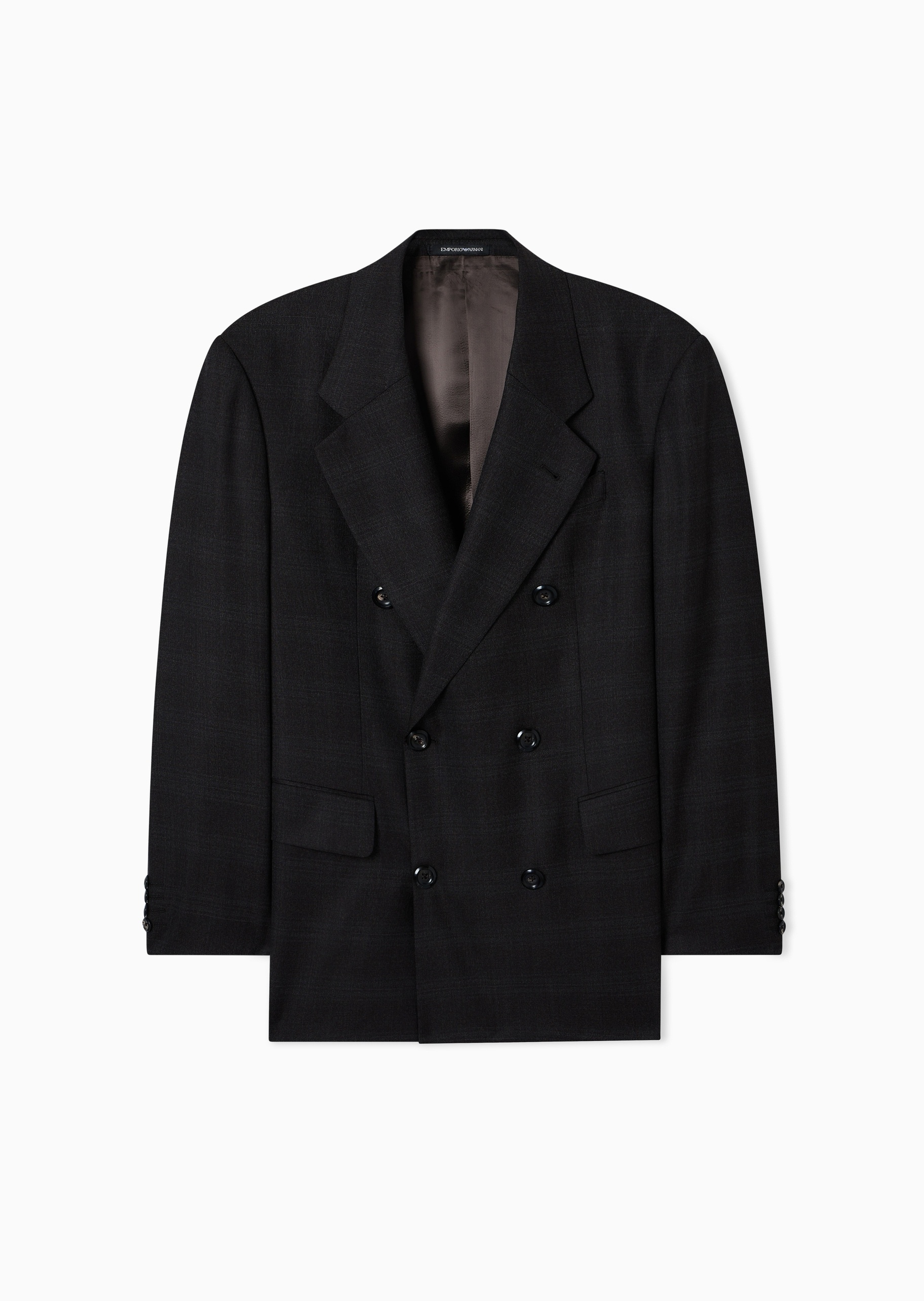 Emporio Armani 男士秀场同款全绵羊毛戗驳领绅士风西装外套
