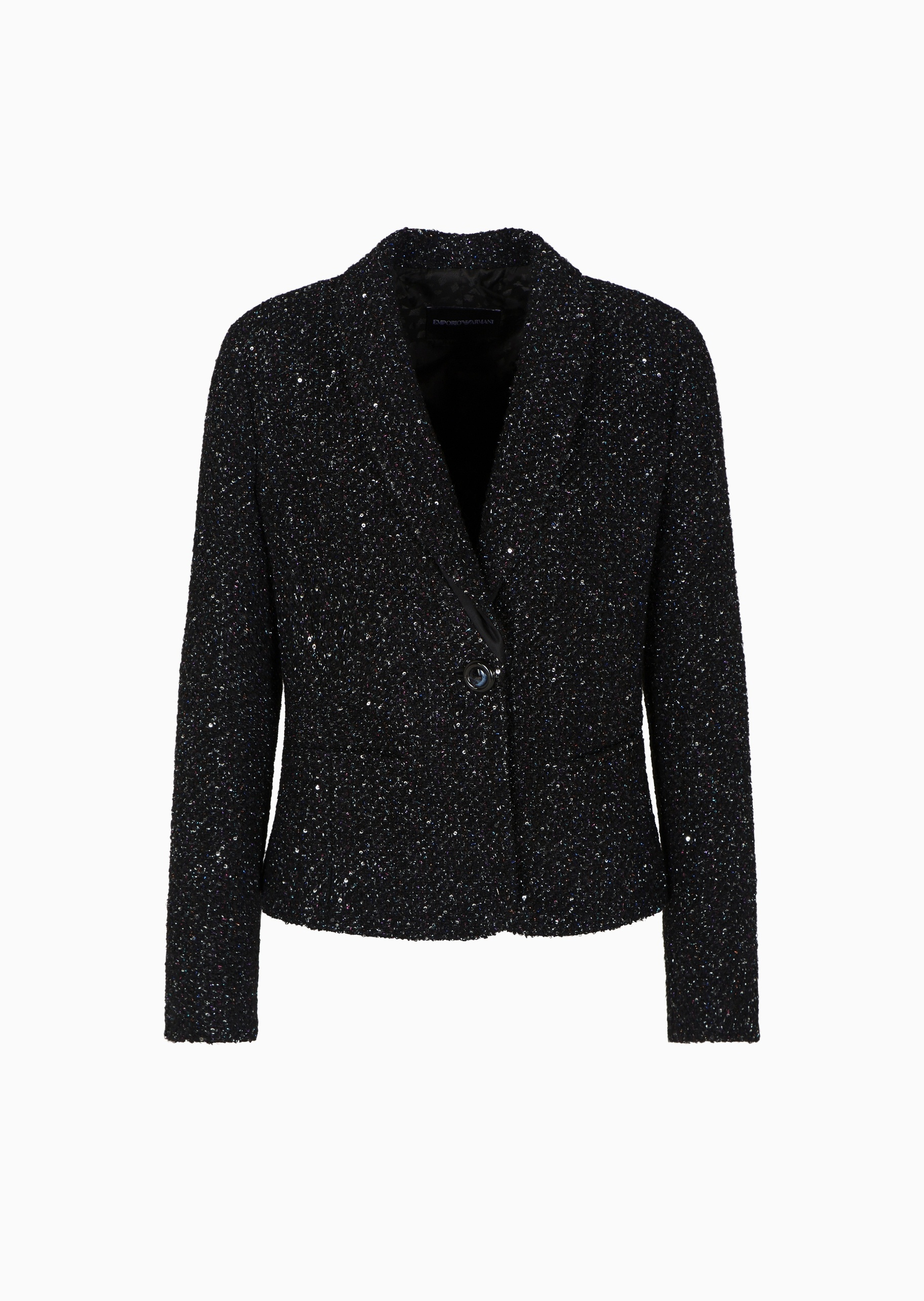 Emporio Armani 女士长袖青果领单粒扣休闲时尚夹克