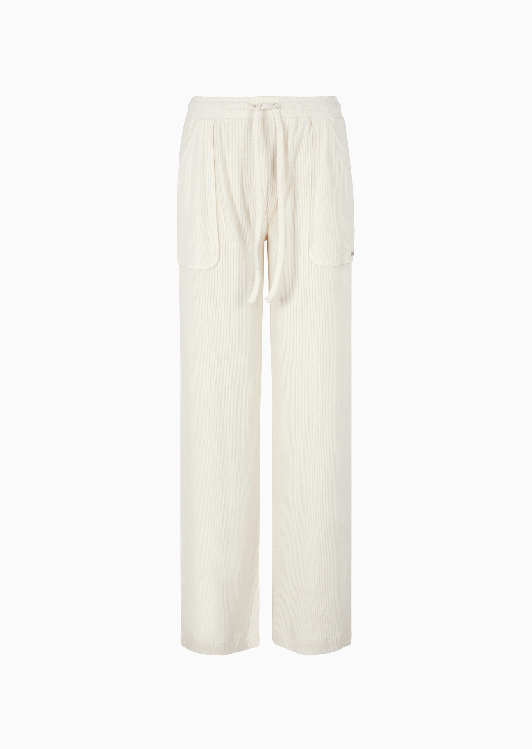 Emporio Armani 女士系带腰长款直筒松弛休闲简约家居睡裤