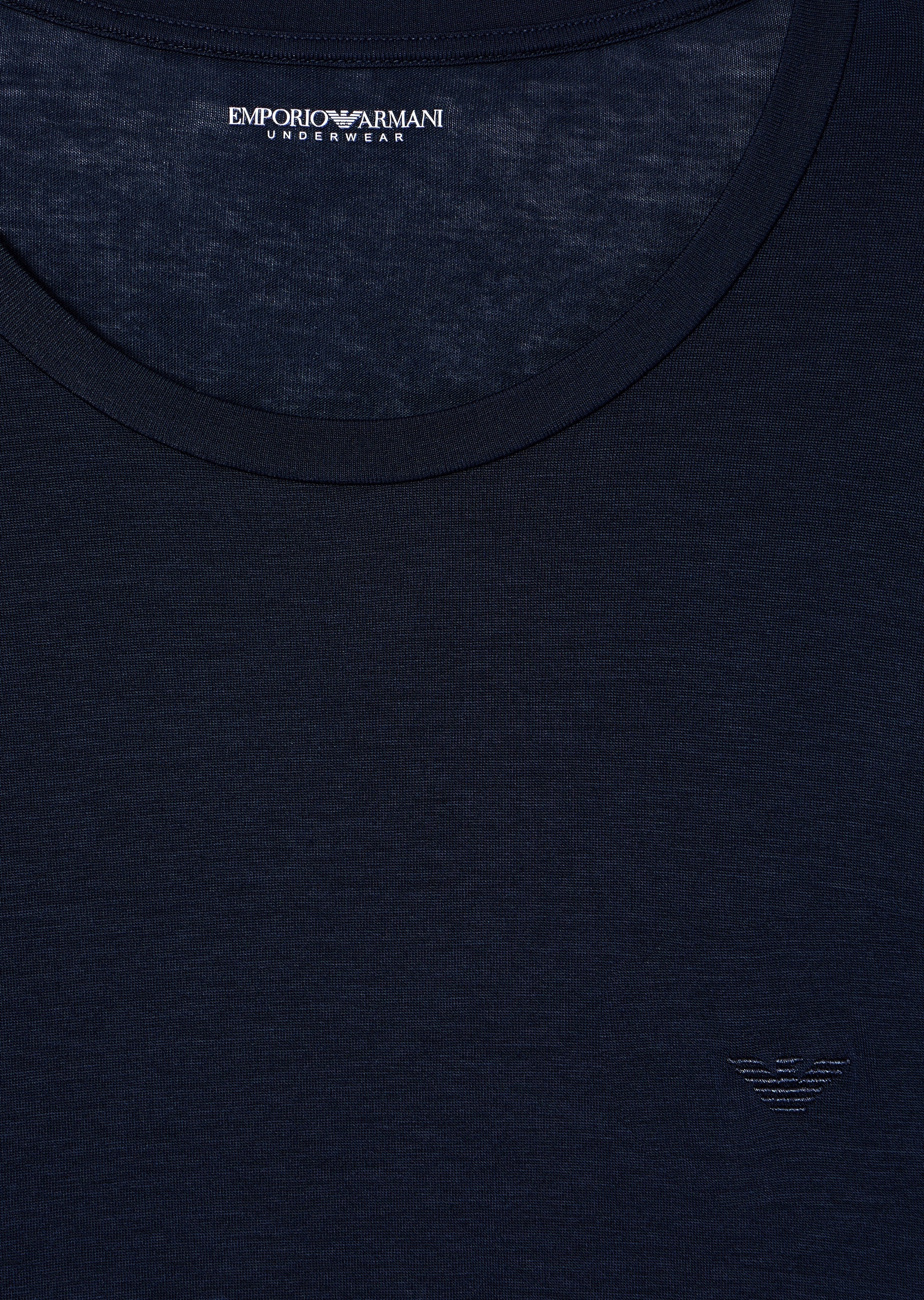 Emporio Armani 男士莱赛尔圆领长袖长裤松驰休闲睡衣套装