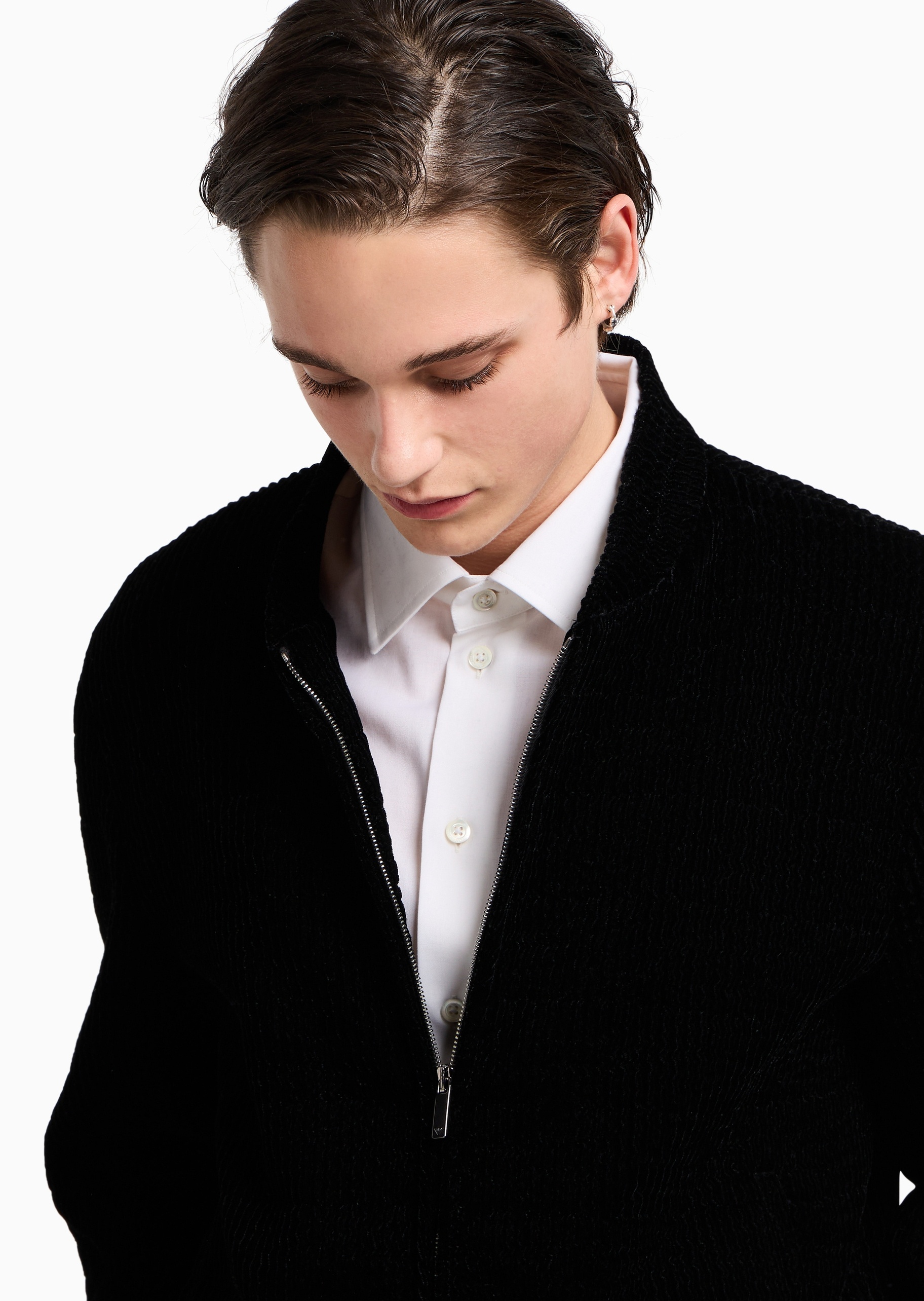 Emporio Armani 男士长袖肌理感复古商务休闲夹克外套