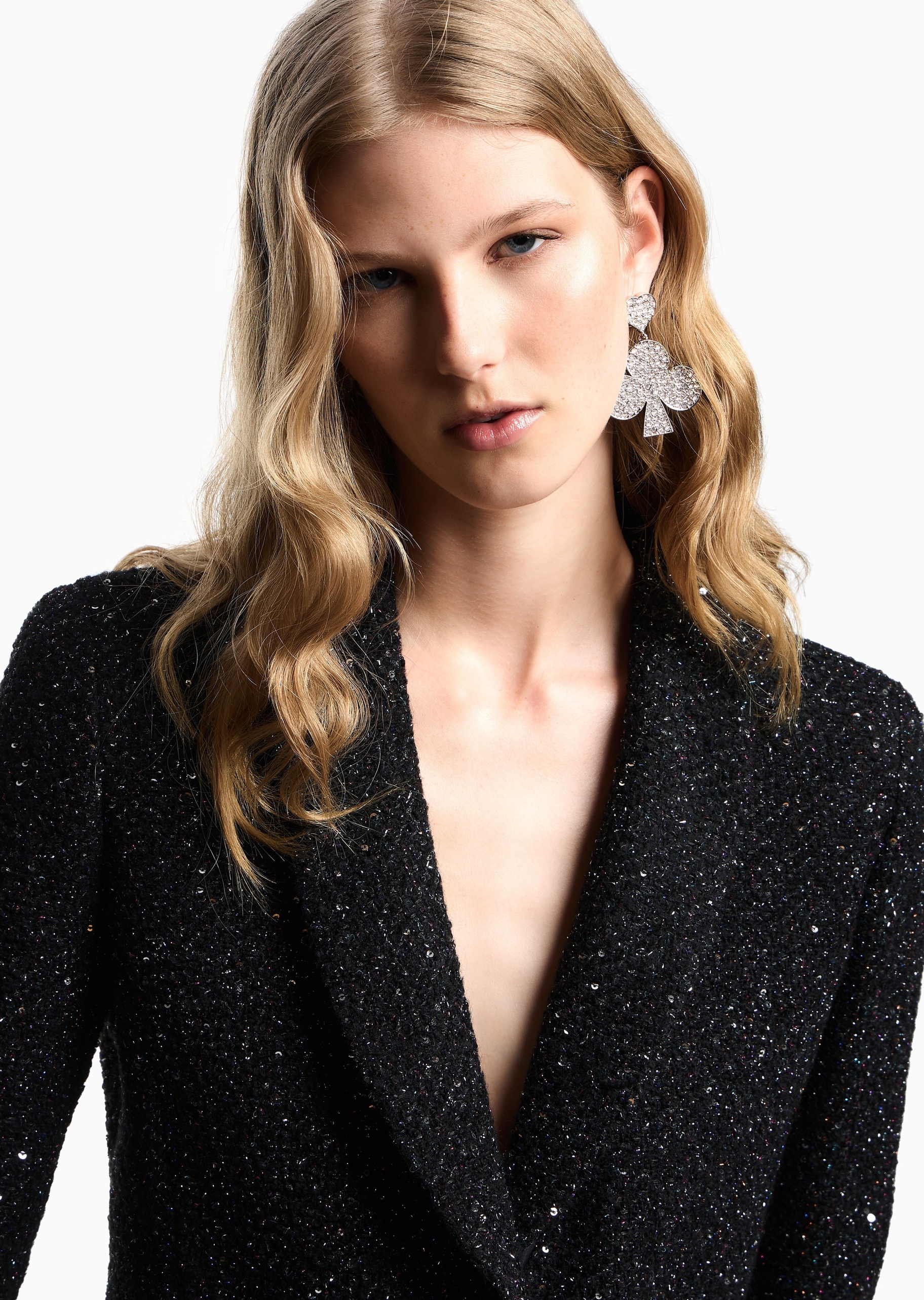 Emporio Armani 女士长袖青果领单粒扣休闲时尚夹克