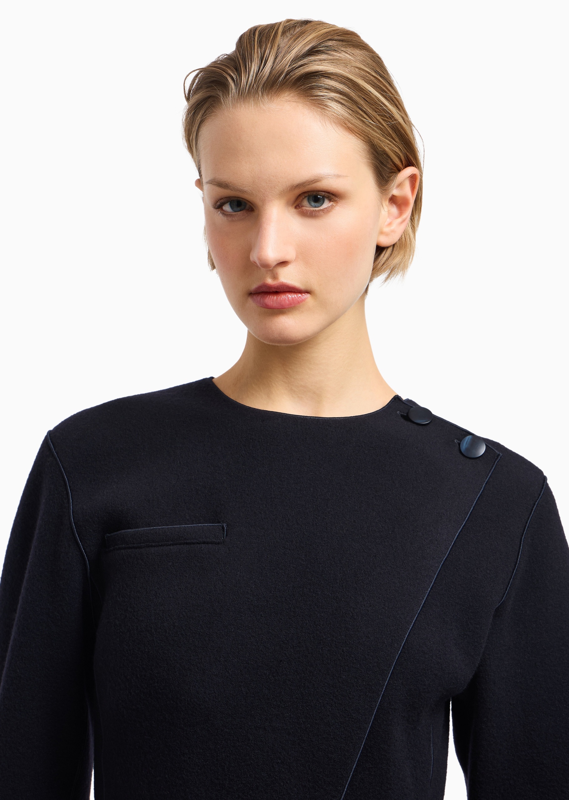 Emporio Armani 女士秀场同款绵羊毛休闲商务通勤西装外套